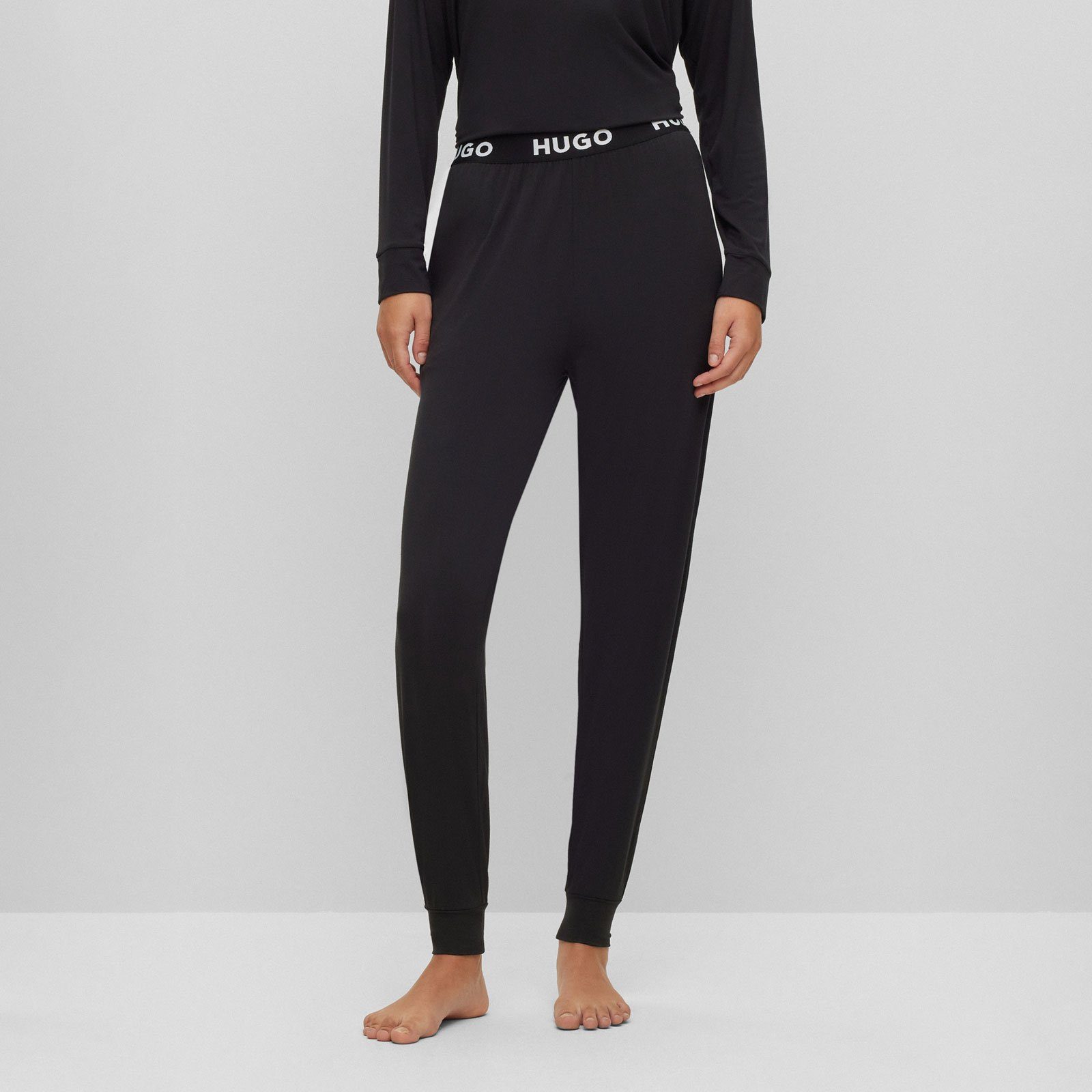 HUGO Pyjamahose Unite Pants mit sichtbarem Bund mit Marken-Logos günstig online kaufen