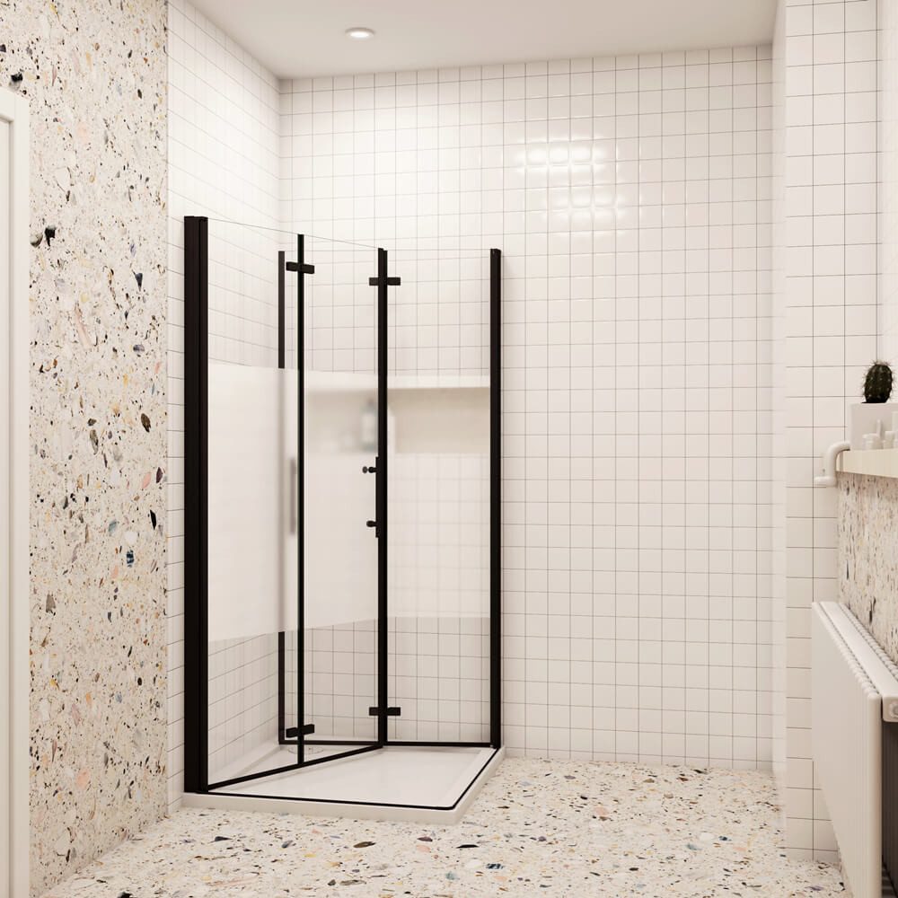 duschspa Eckdusche 195cm Duschkabine Duschtür Falttür günstig online kaufen