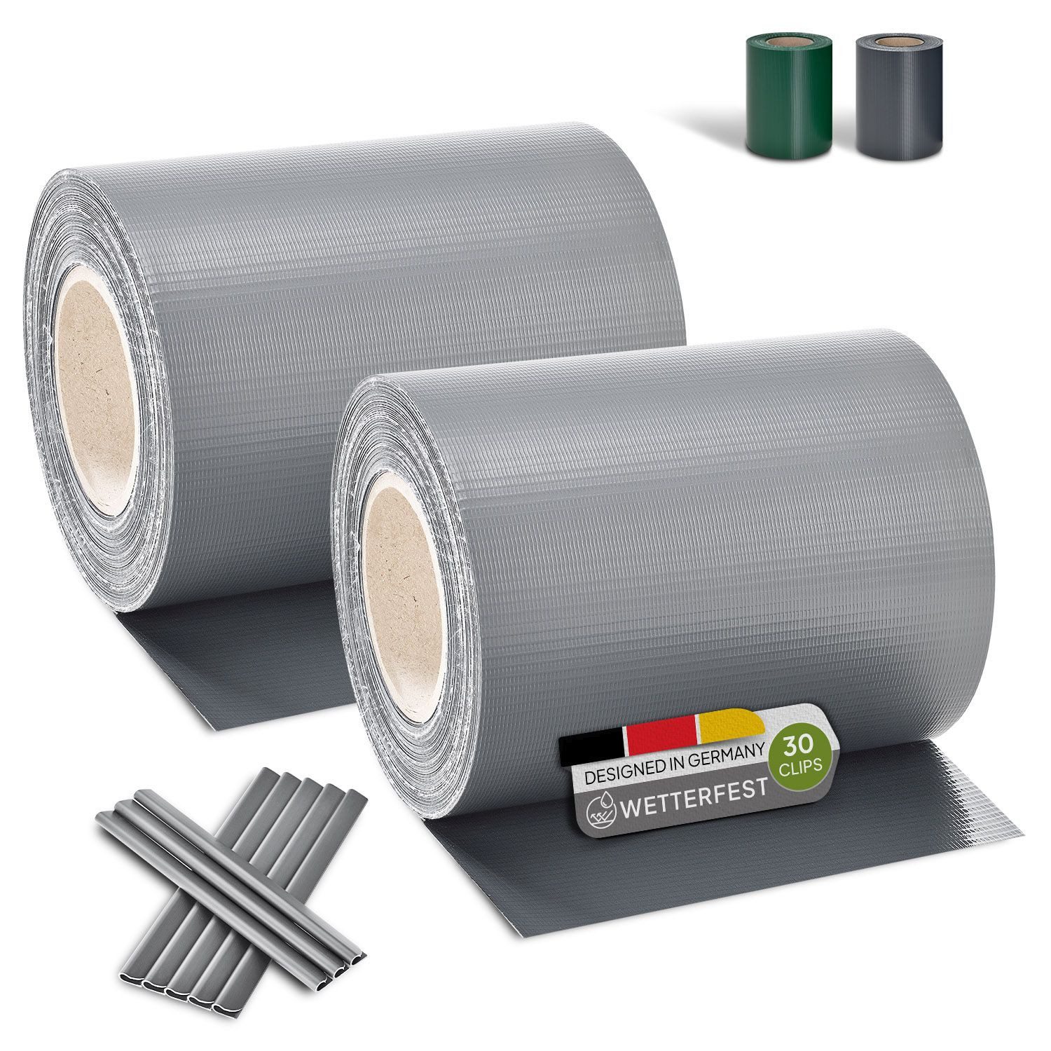 Juskys Sichtschutzstreifen PVC Sichtschutzstreifen 2er Set, günstig online kaufen