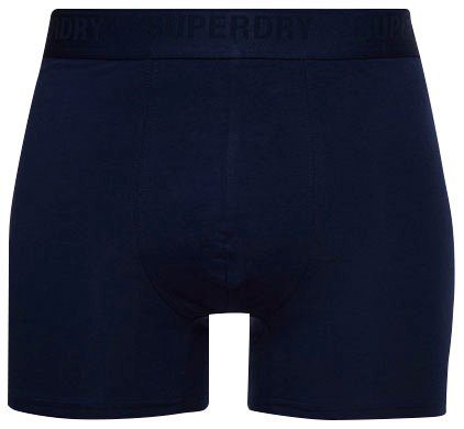 marine, SD Boxer lg (3-St., marine 3er-Pack) 3x Webbund marine, wb Superdry Logo Langer Boxer mit web