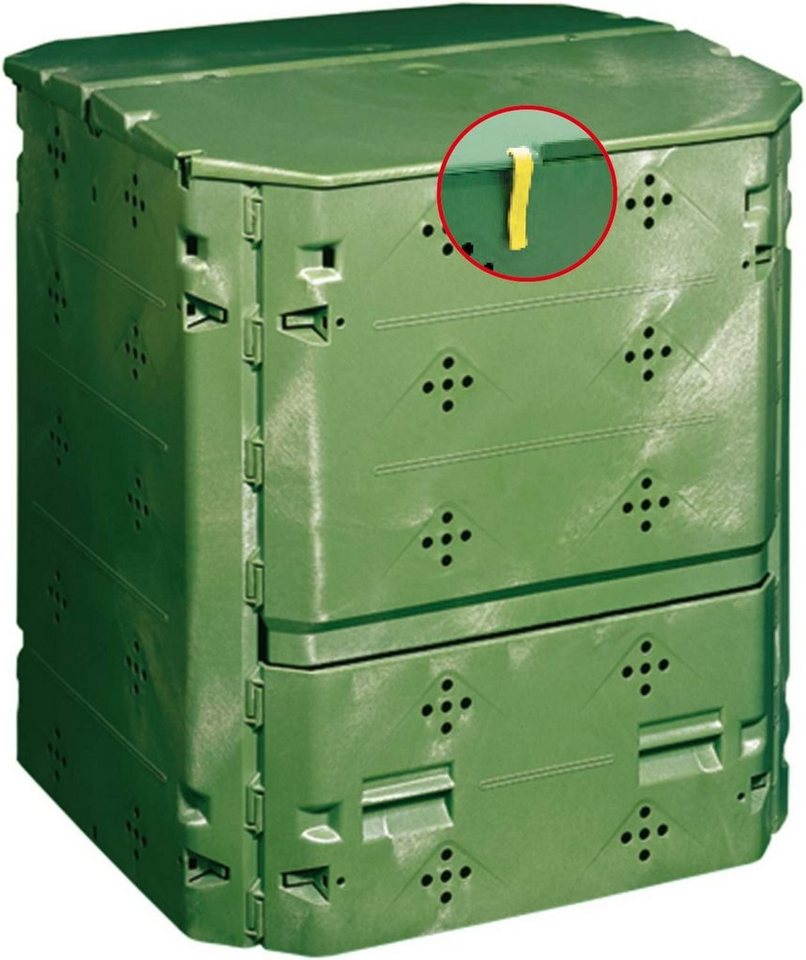 Juwel Komposter Juwel Kompostbehälter Komposter mit Deckel BIO 400,  74x74x84 cm,