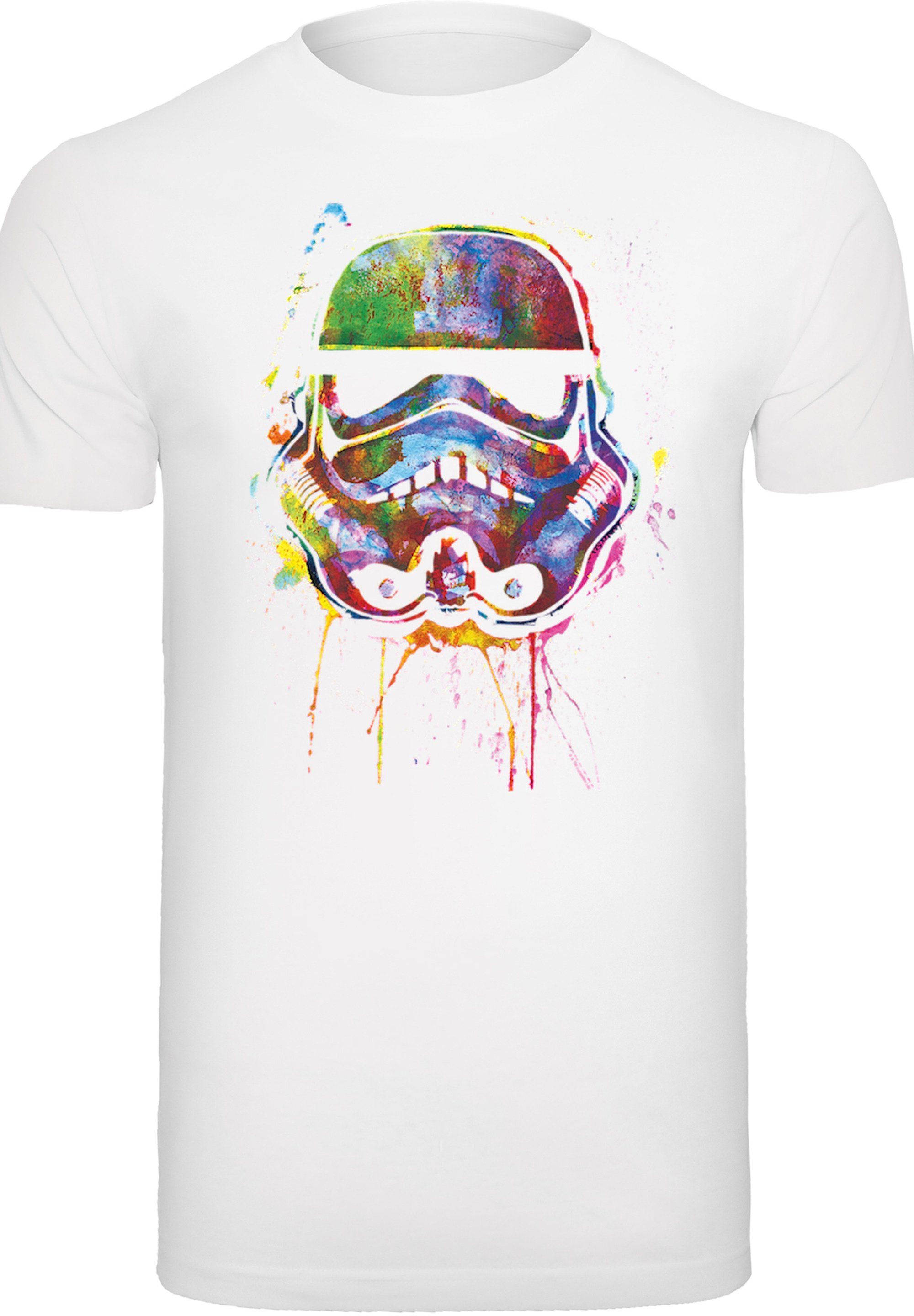 T-Shirt weiß Merch,Regular-Fit,Basic,Bedruckt Stormtrooper F4NT4STIC Star Wars Herren,Premium