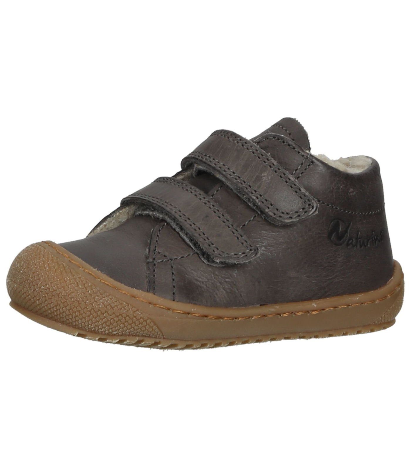 Naturino Sneaker Leder Lauflernschuh Dunkelgrau