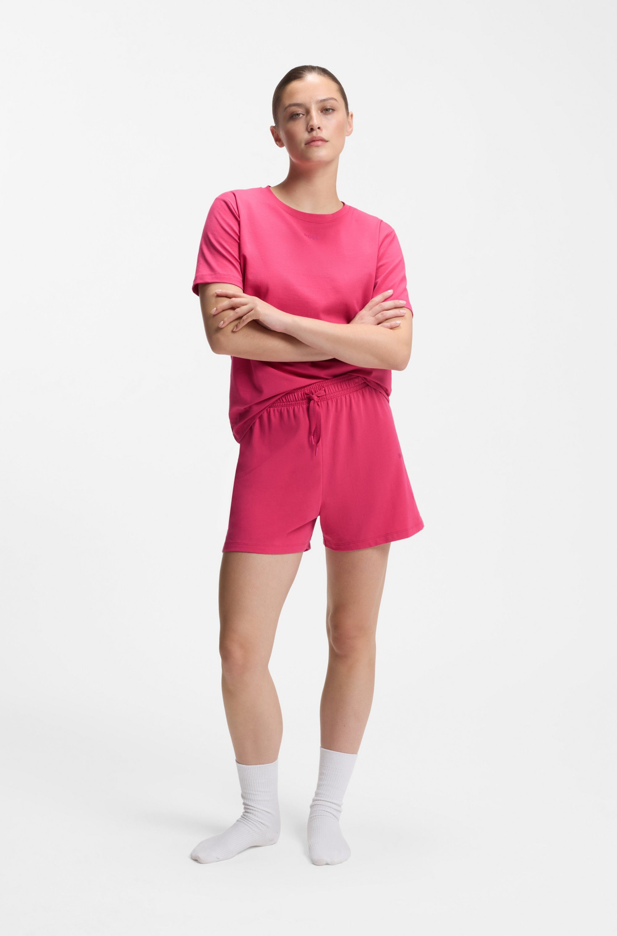 BOSS Pyjamahose CI_Shorts CW mit BOSS Logoschriftzug