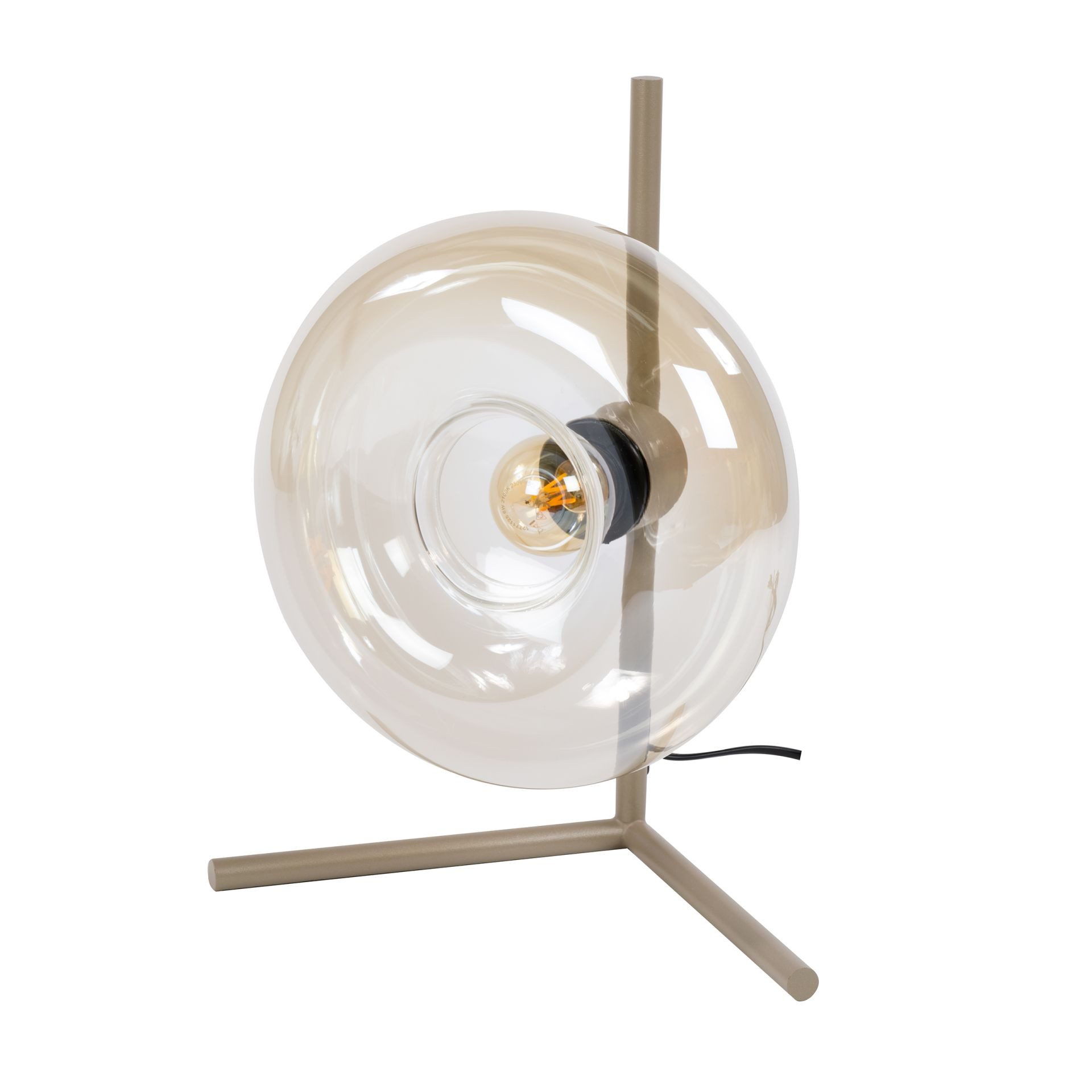 Vintagehaus Tischleuchte Retro Tischlampe El Sol Metall Glas