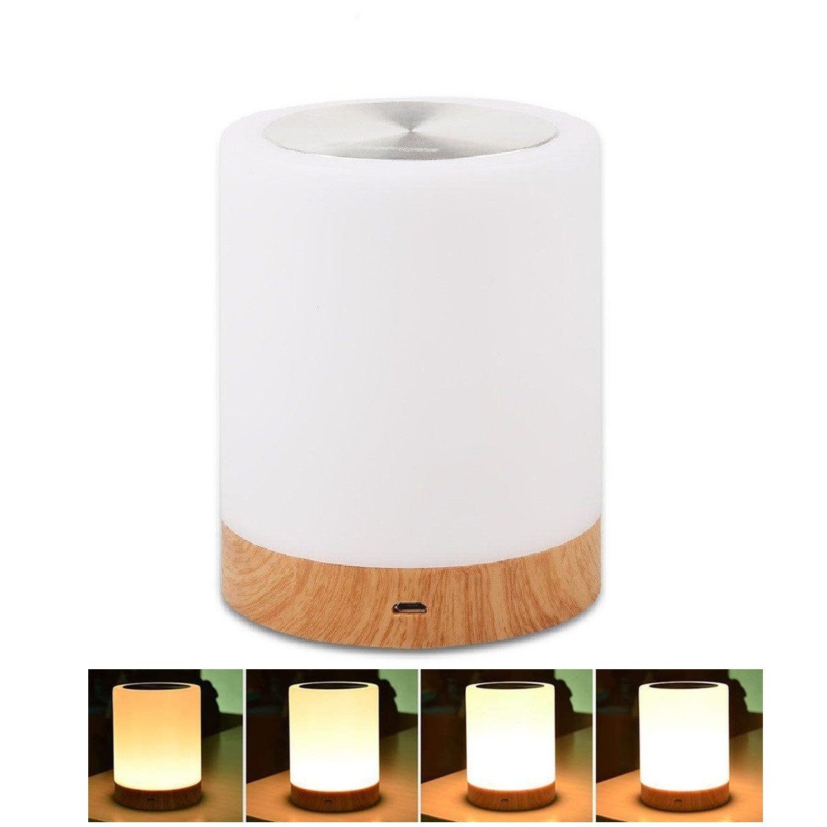 Nachttischlampe Touch LED Nachttischlampe, Dimmbar Tischlampe mit 16 Farben