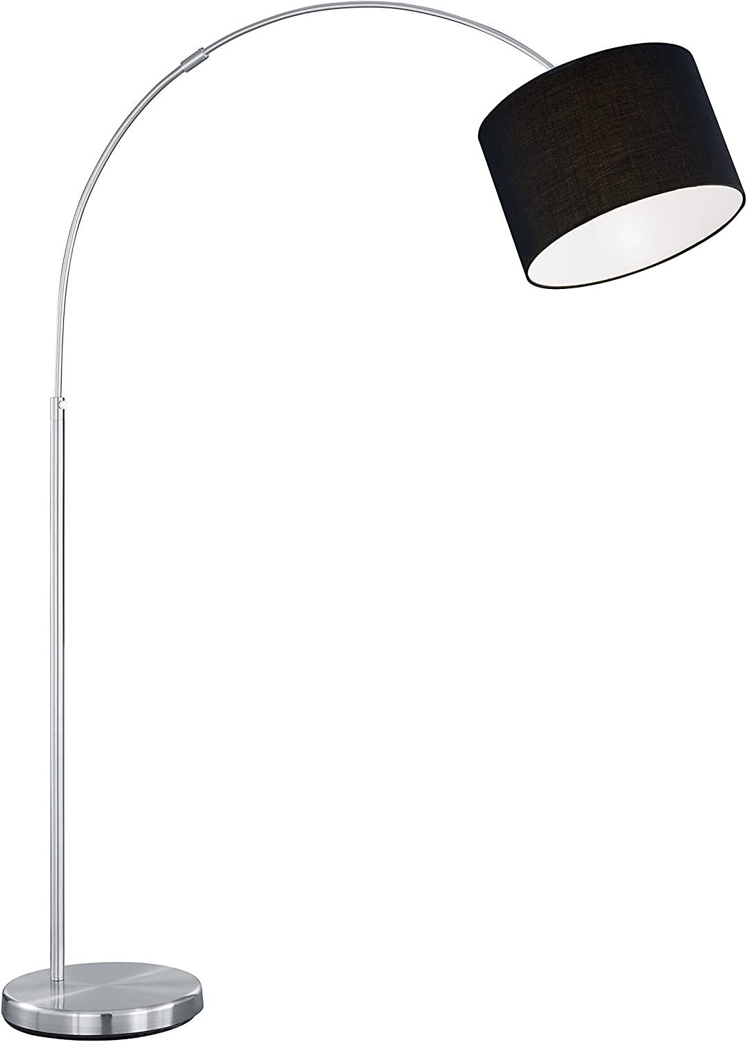 schwarz Leseleuchte Modern, Leselampe, lightling Leuchtmittel, Bogenlampe ohne abhängig Bogenleuchte, Leuchtmittel, vom