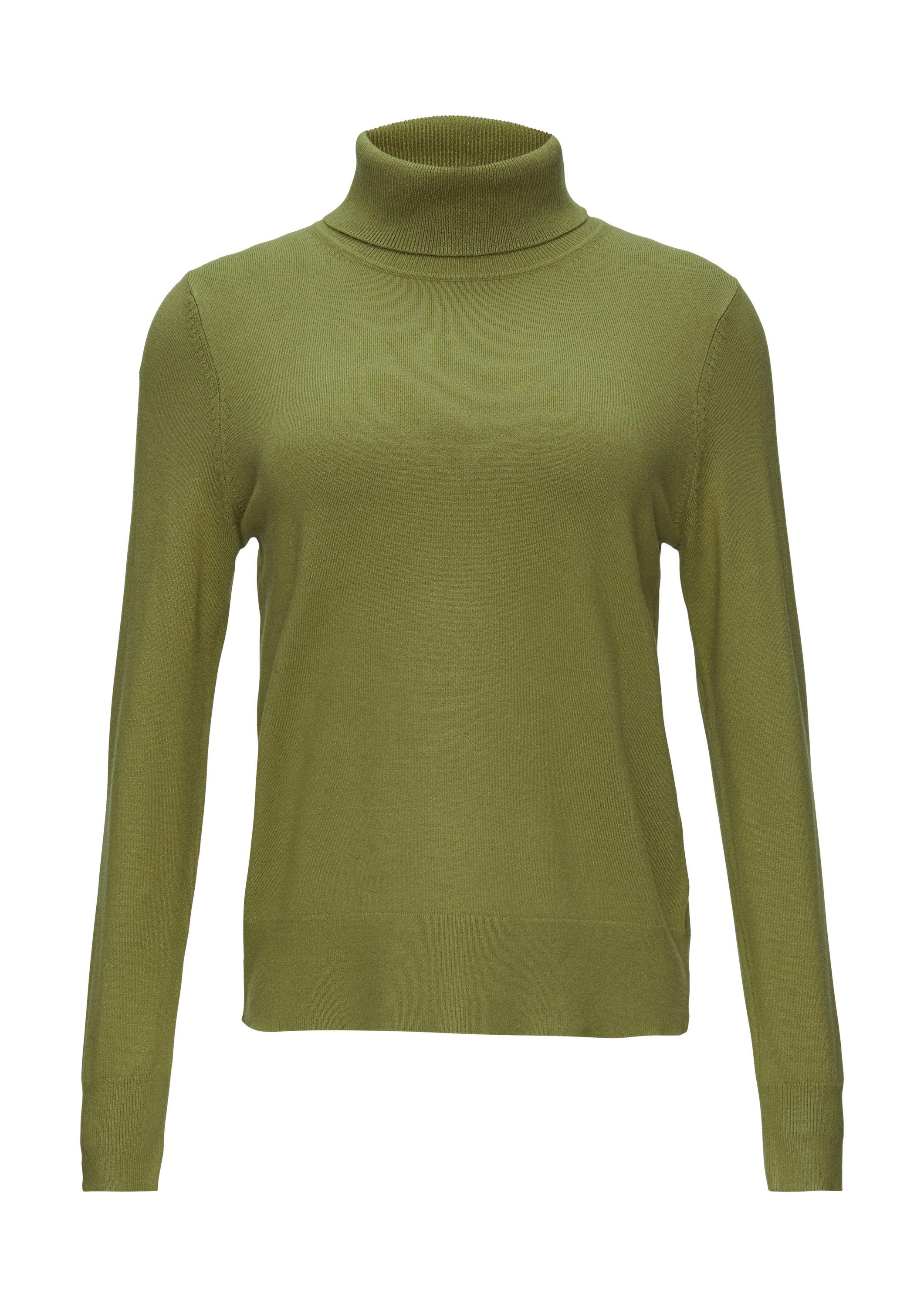 s.Oliver Longpullover Strickpullover Feinstrickpullover mit Rollkragen günstig online kaufen