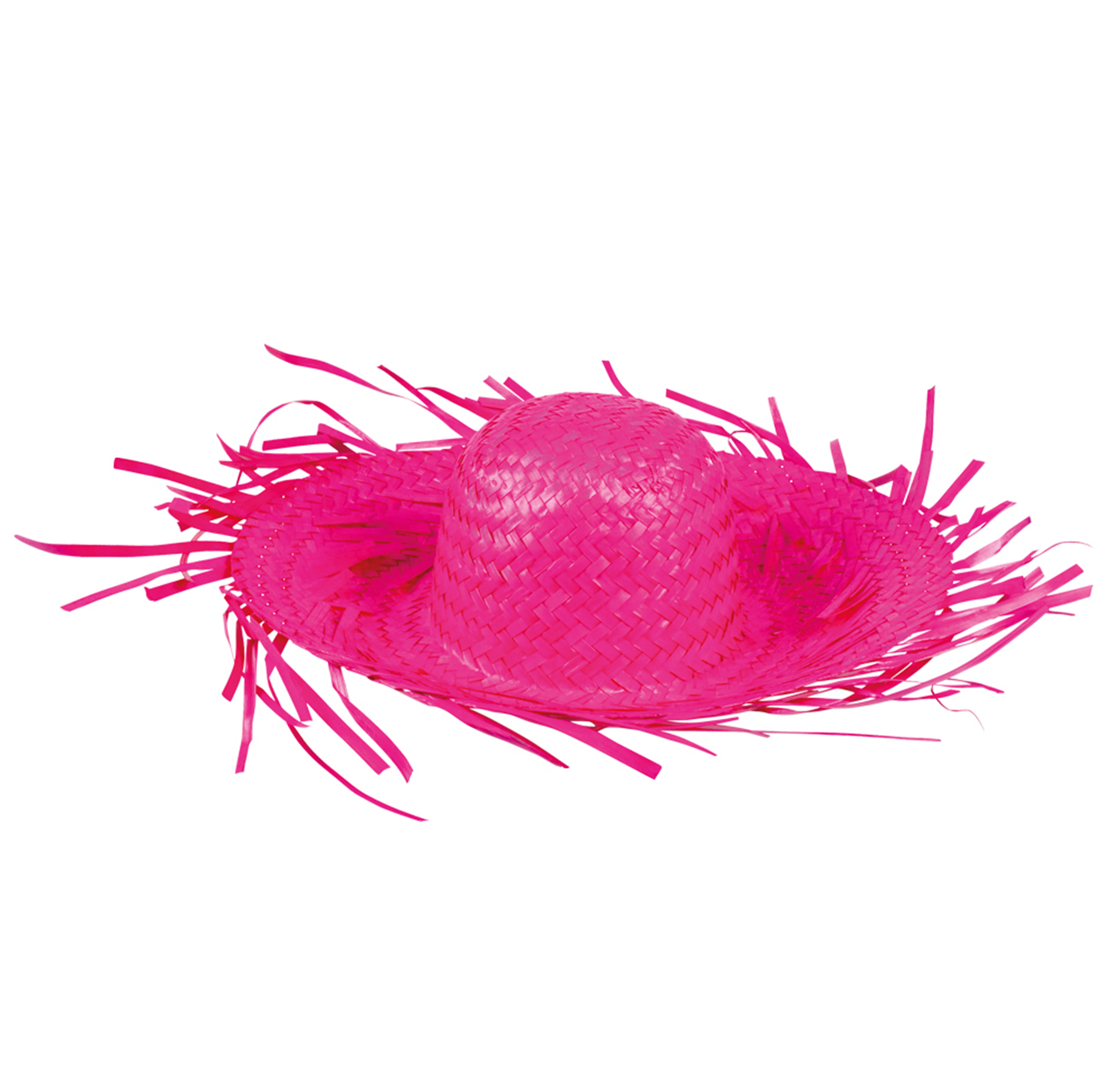 Funny Fashion Hawaii-Kostüm Südsee Strohhut – Ausgefranster Sommerhut, Farbauswahl