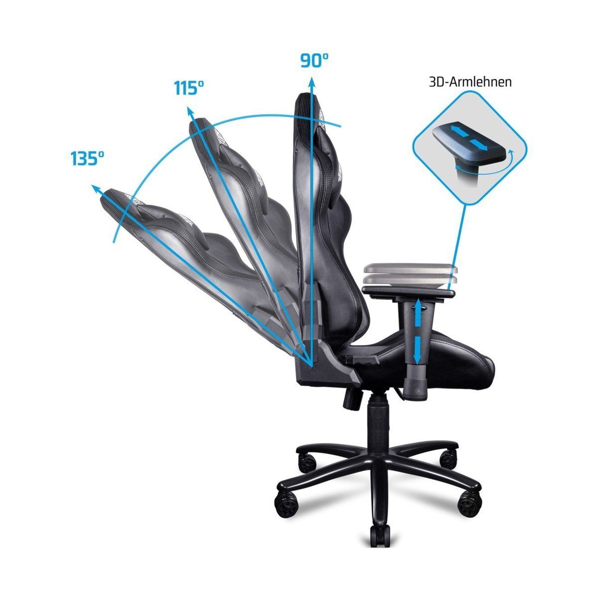 GAMING ONE Chair Gaming ONE RGB Chair Pro GAMING Stuhl Gaming