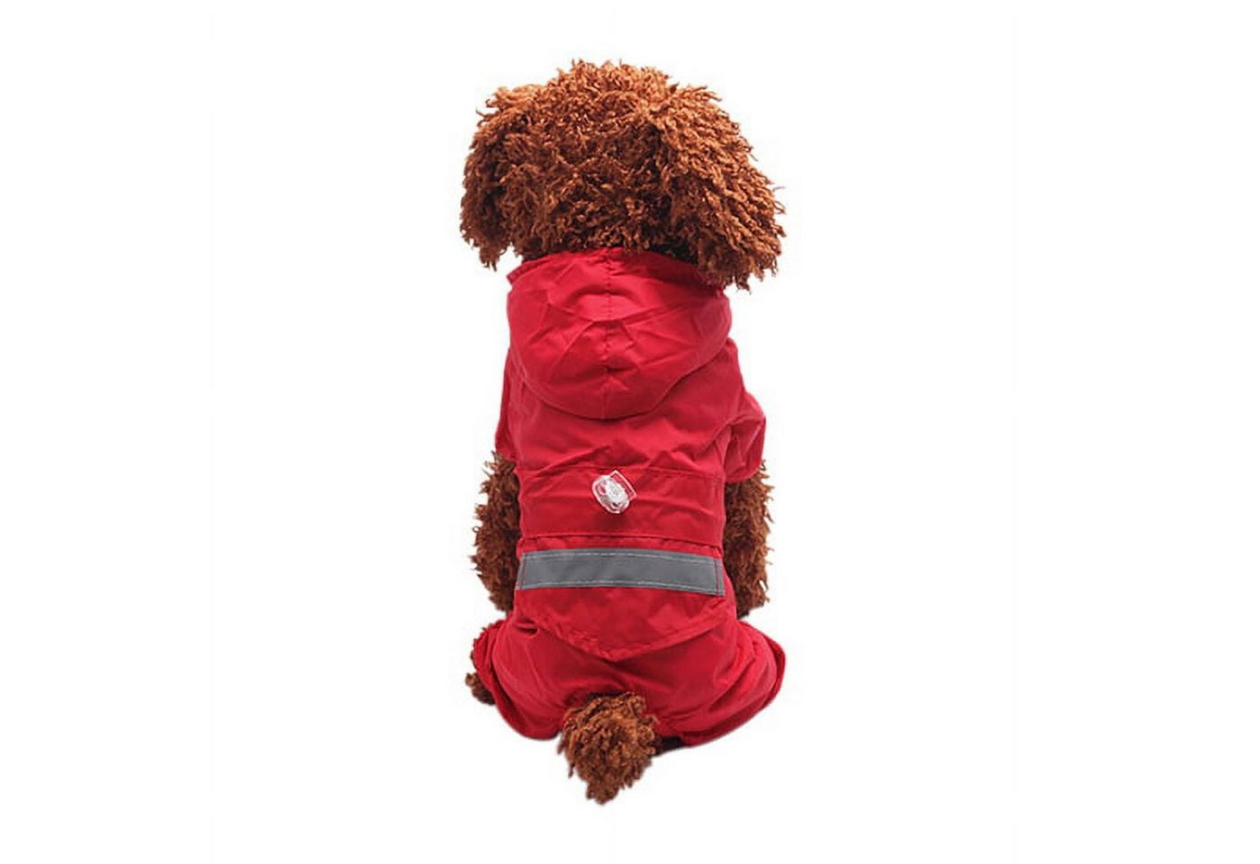 Thumbnail - RWEUOQ Hundemantel Hund Regenmantel mit Kapuze, Wasserdicht Winddicht Regensjacke, Einstellbare Doppellagige Hundejacke ...