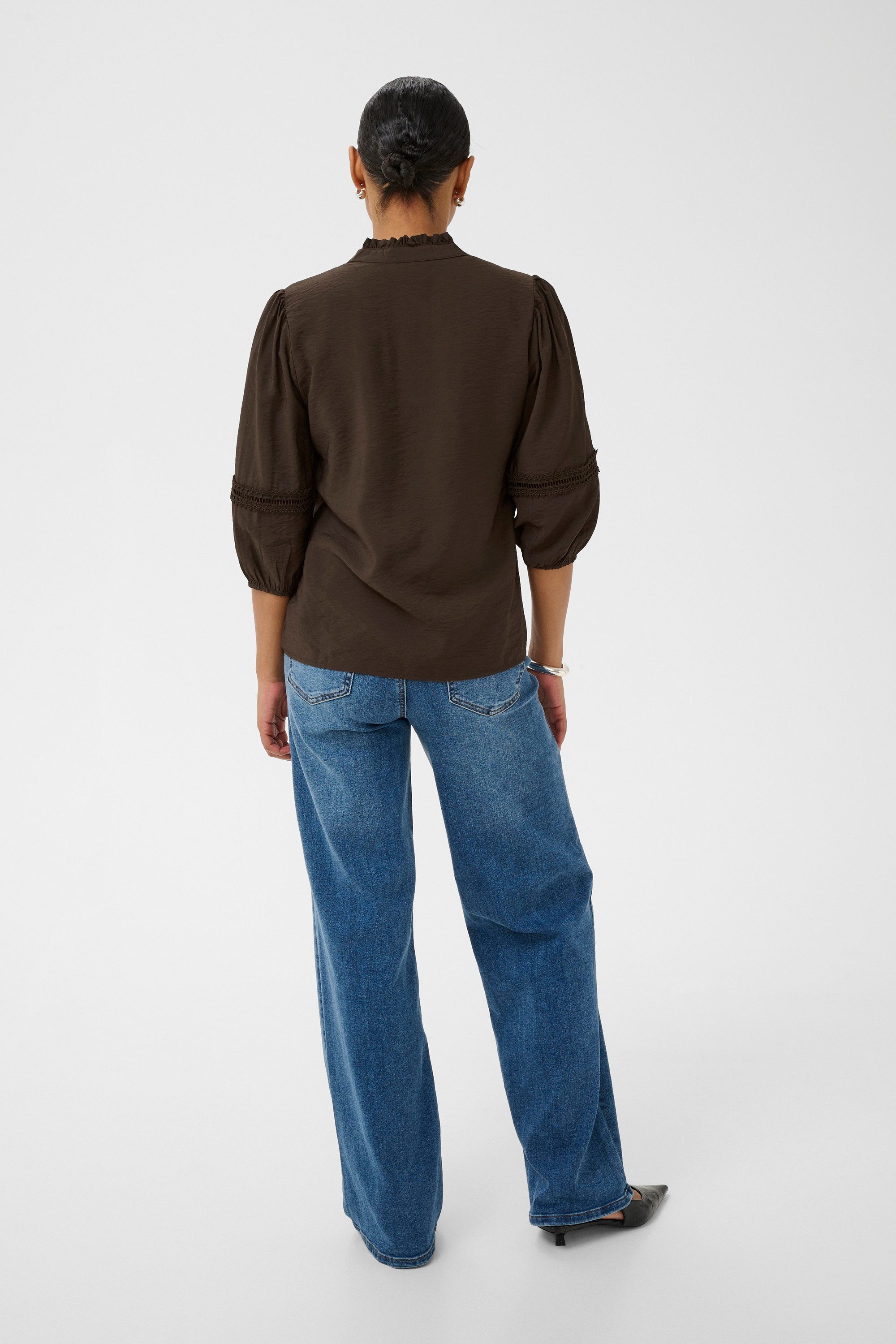 KAFFE Langarmbluse Langarm-Bluse KAsonja