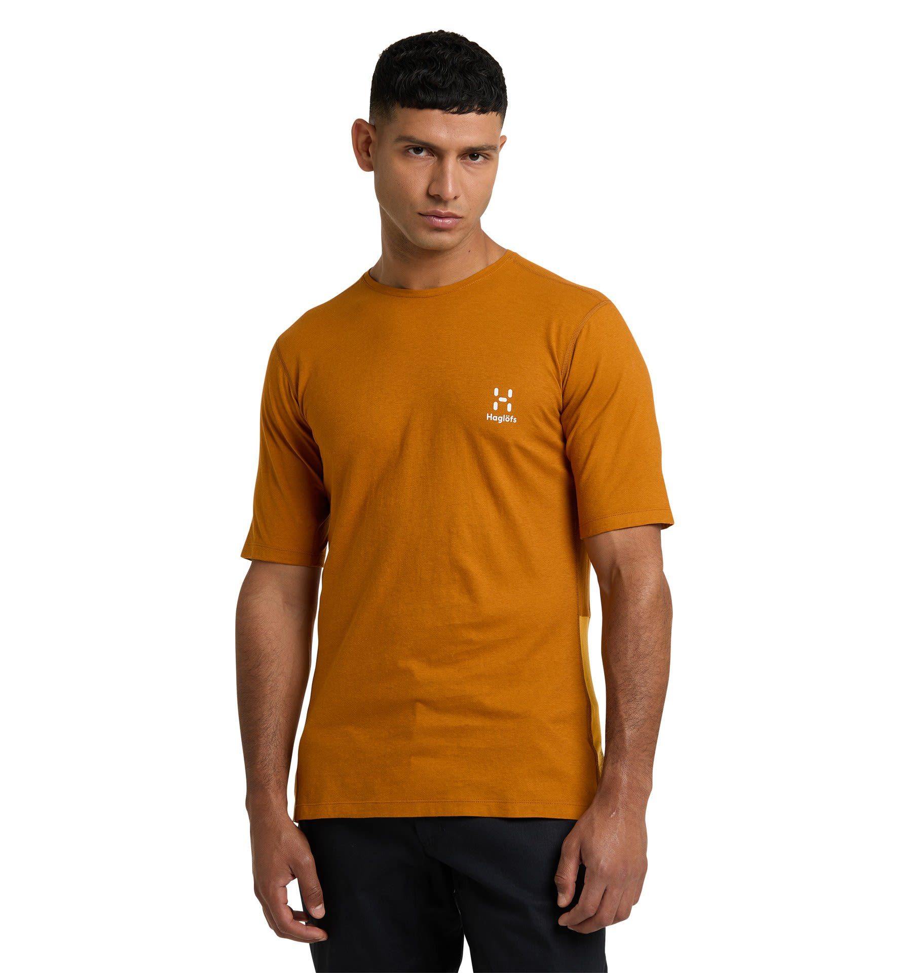 Brown Tee Yellow Roc Grip - Herren Golden T-Shirt M Haglöfs Kurzarm-Shirt Sunny Haglöfs