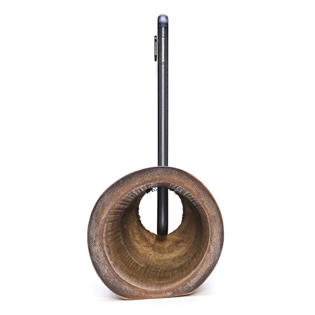 Naturmaterialien Lautsprecher / Weiß Bonizetti Smartphone-Lautsprecher, (Handylautsprecher, Bambus) Holzfarbe