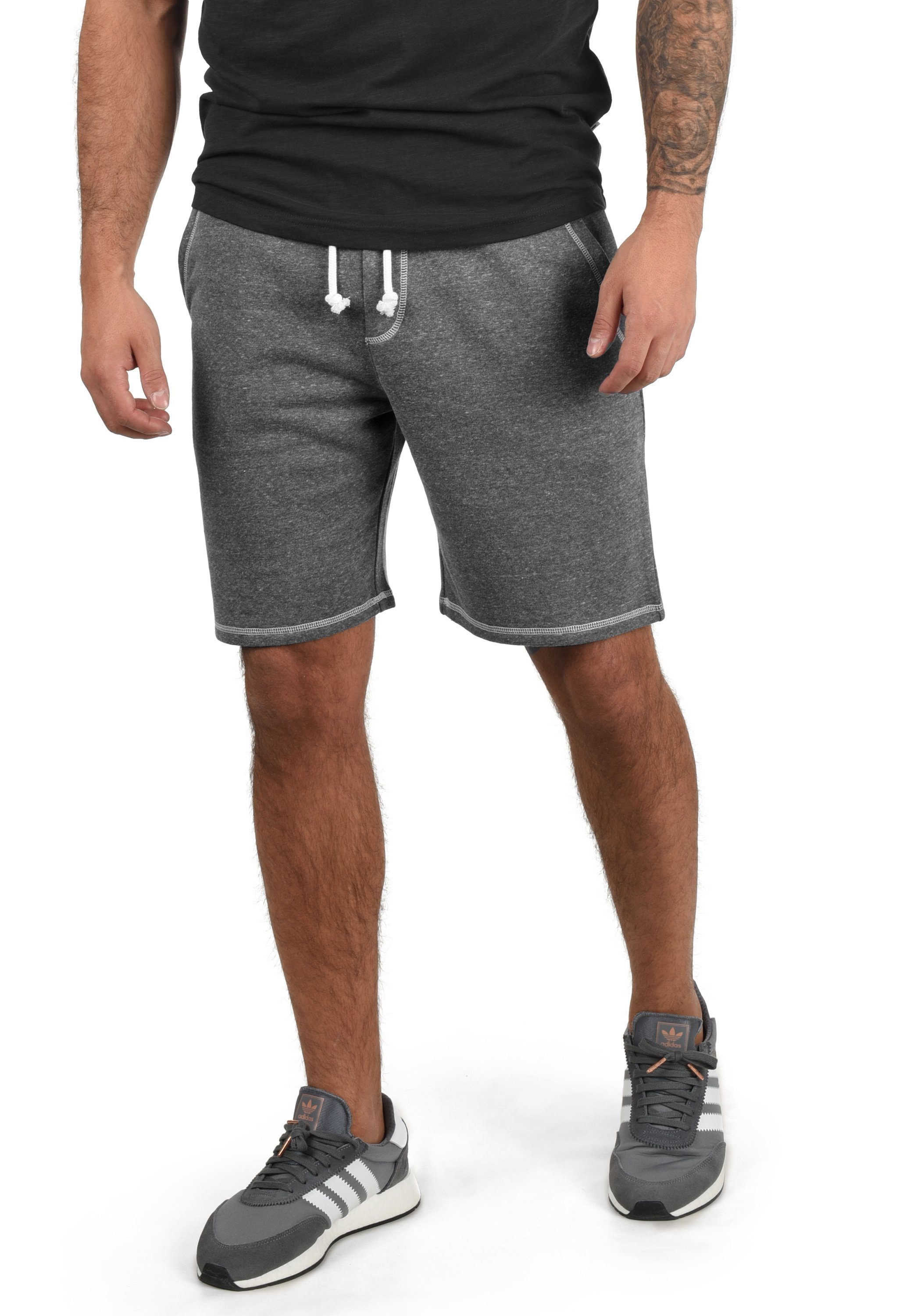 SDToljan !Solid Hose Grey Sweatshorts Melange Tunnelzug (8288) mit Dark kurze