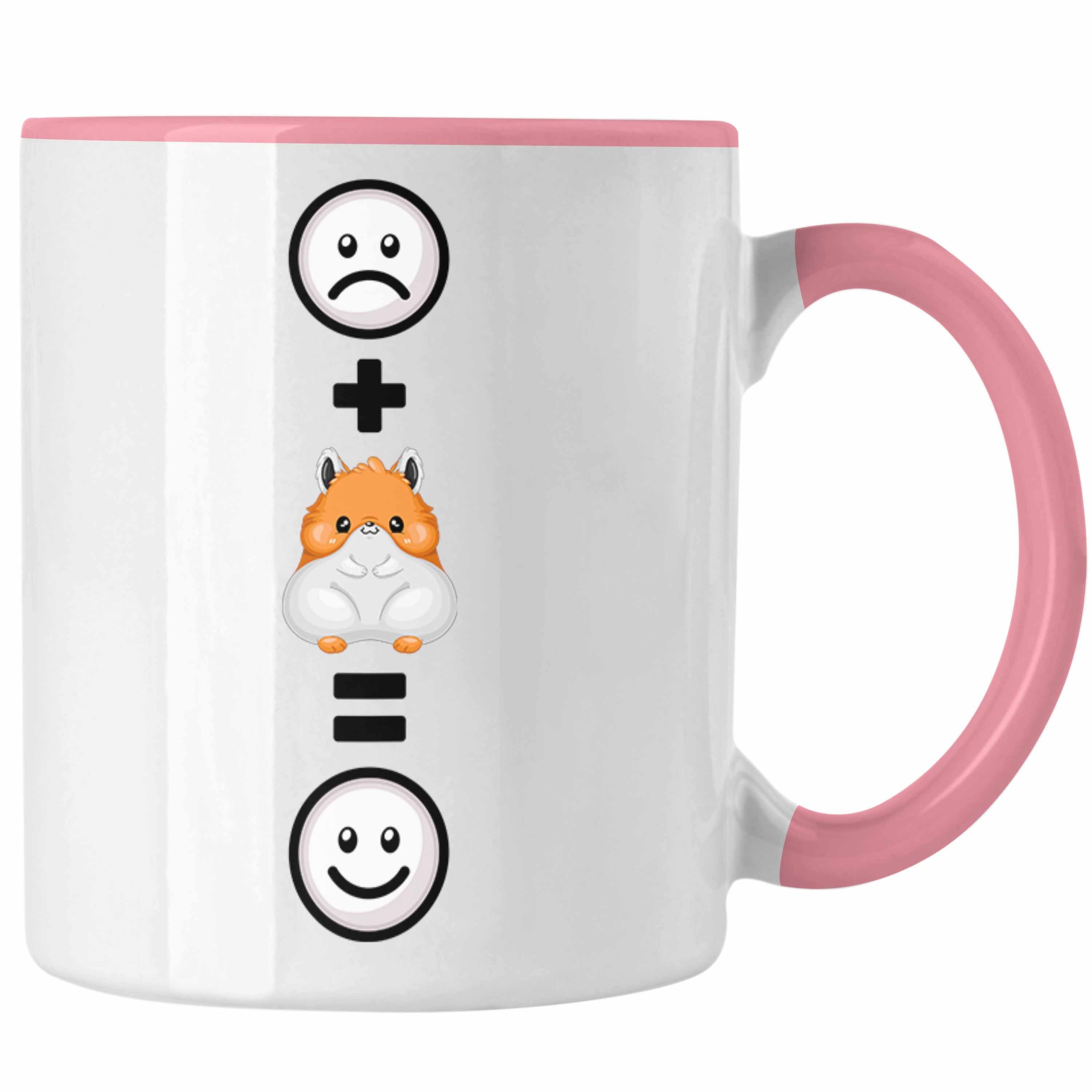 Trendation Tasse Hamster Tasse Geschenk für Hamster Liebhaber Fans Besitzer :(Hamst Rosa