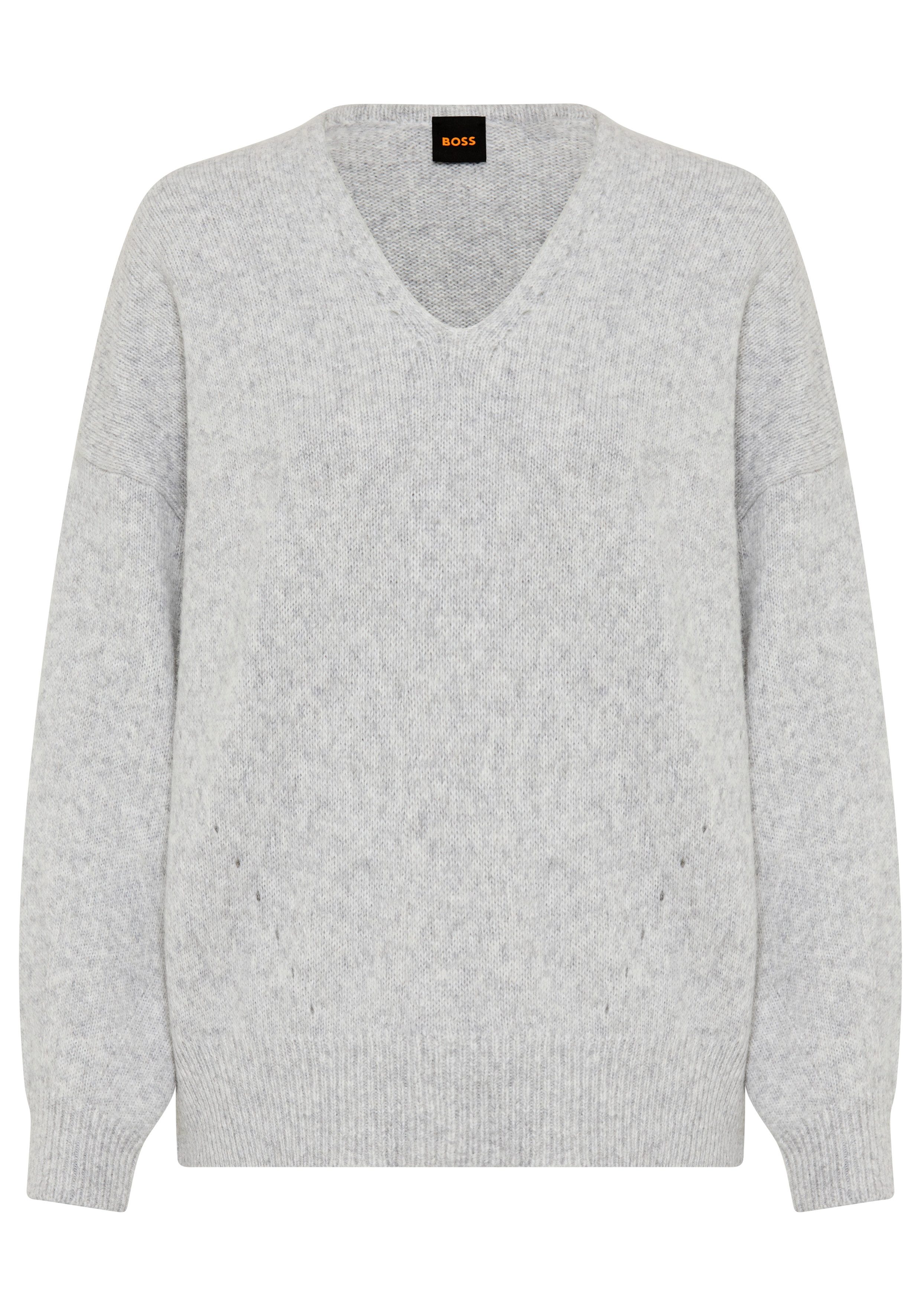 BOSS ORANGE Strickpullover Fondyssa Premium Damenmode im Relaxed Fit, V-Aus günstig online kaufen