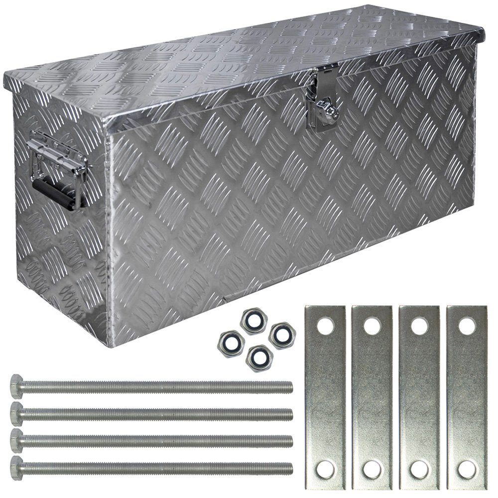 Anhänger-Deichselbox Truckbox Deichselbox Deichselkasten D055 inkl. Montagesatz Aluminium