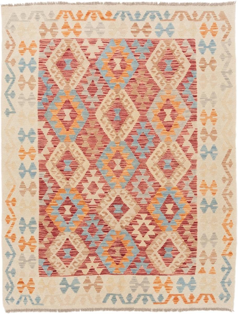 Orientteppich Kelim Afghan 154x197 Handgewebter Orientteppich, Nain Trading, rechteckig, Höhe: 3 mm