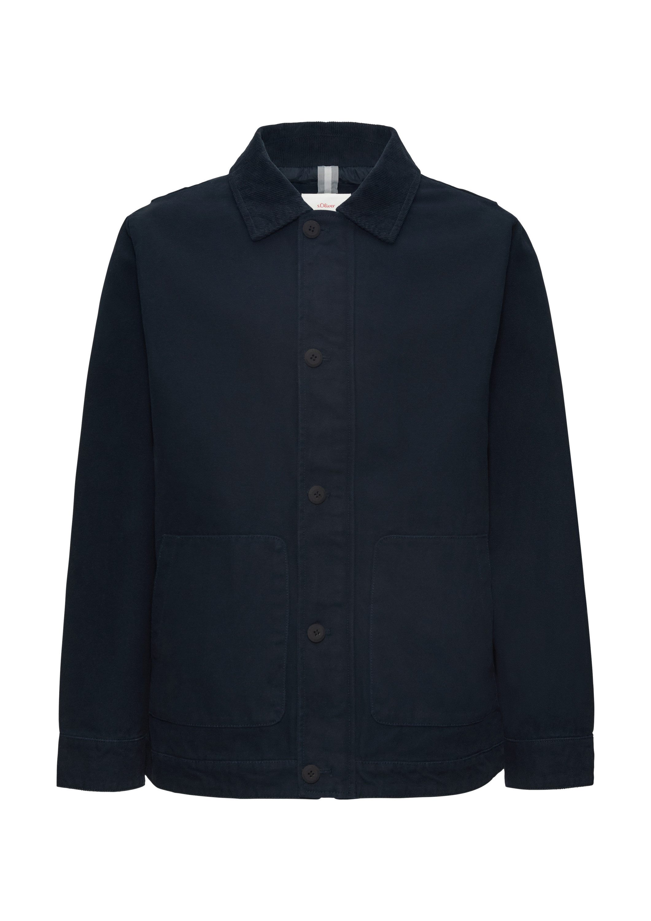 s.Oliver Funktionsjacke Outdoor-Jacke Canvas-Jacke mit Cordkragen günstig online kaufen
