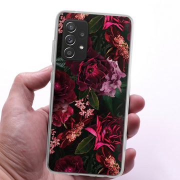 DeinDesign Handyhülle Rose Blumen Blume Dark Red and Pink Flowers, Samsung Galaxy A52s 5G Silikon Hülle Bumper Case Handy Schutzhülle