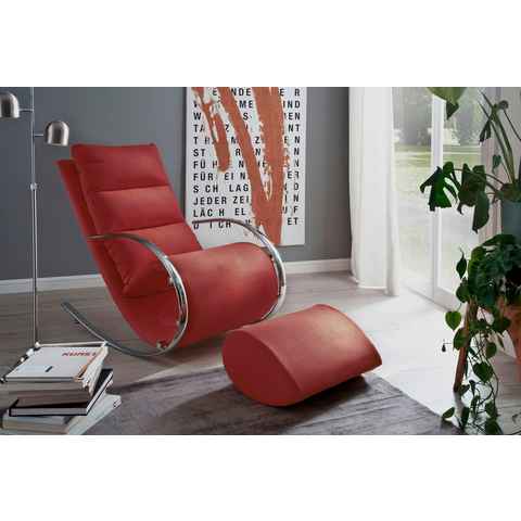 MCA furniture Relaxsessel York, Relaxsessel mit Hocker, belastbar bis 100 kg