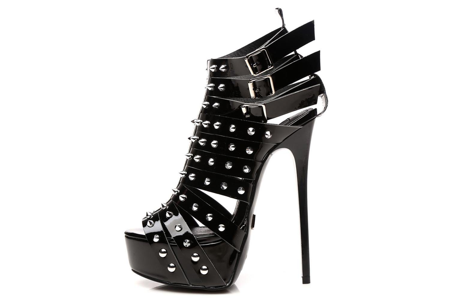Giaro Multissima Black Shiny Sandalette