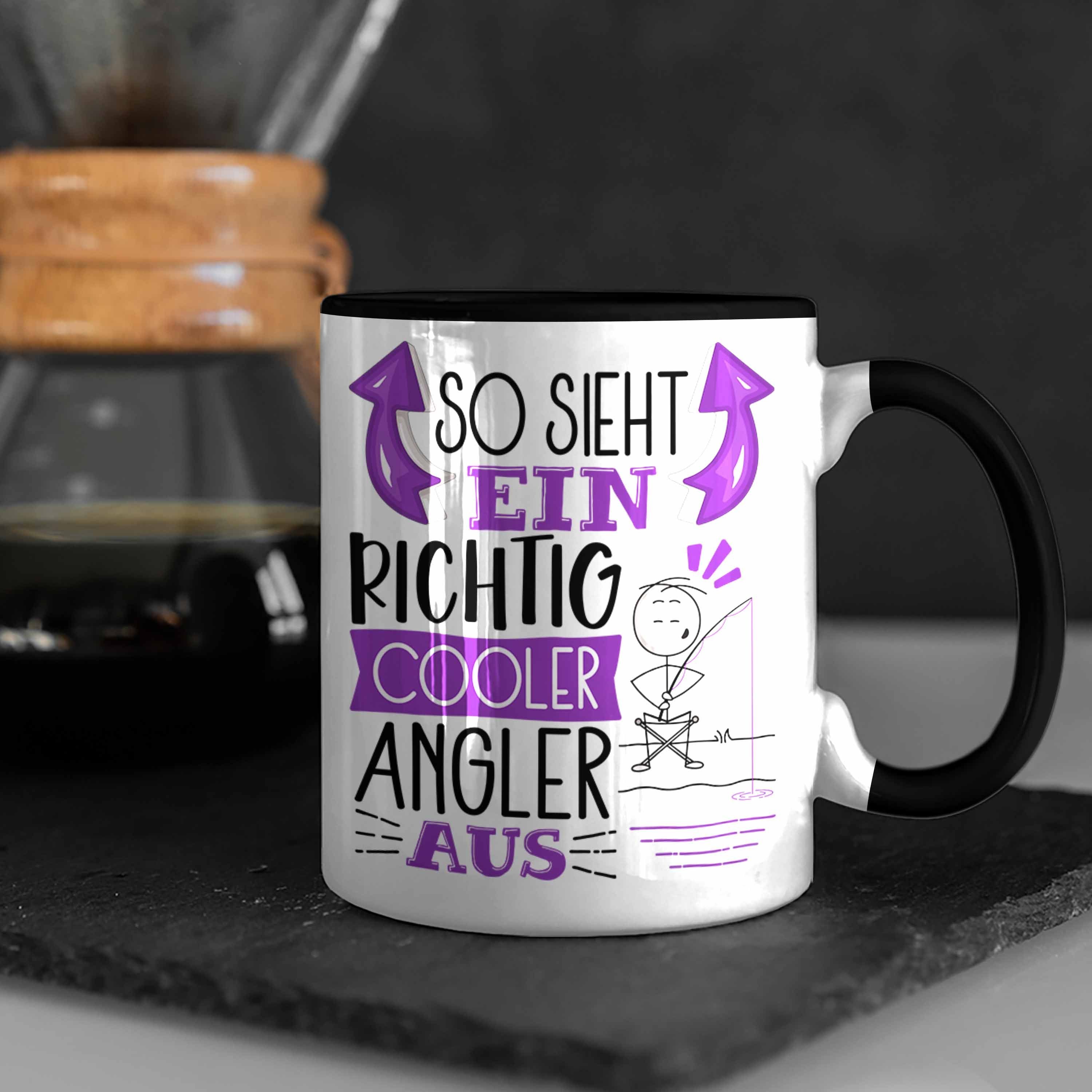 Tasse Spruch Trendation Ein Geschenk Schwarz Lustiger Angler Tasse Aus So Richtig Sieht Cooler