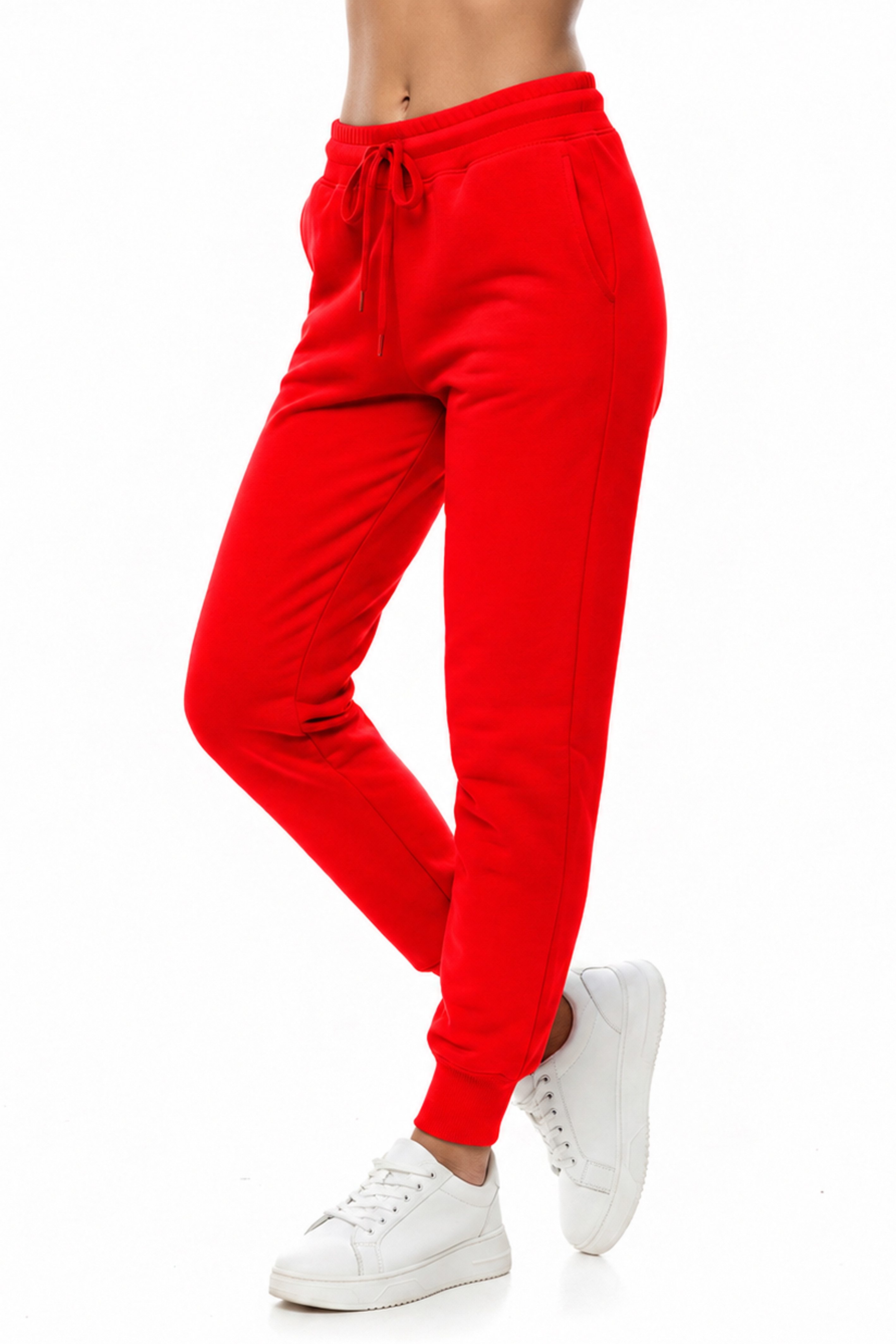 Banco Sporthose Damen Jogginghose mit Kordelzug und Seitentaschen Basic mit elastischem Bund