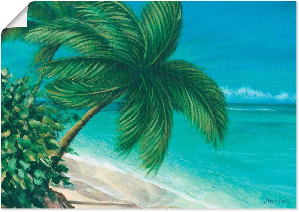 Artland Wandbild Tropischer Strand, Strand (1 St), als Alubild, Leinwandbild,  Wandaufkleber oder Poster in versch. Größen