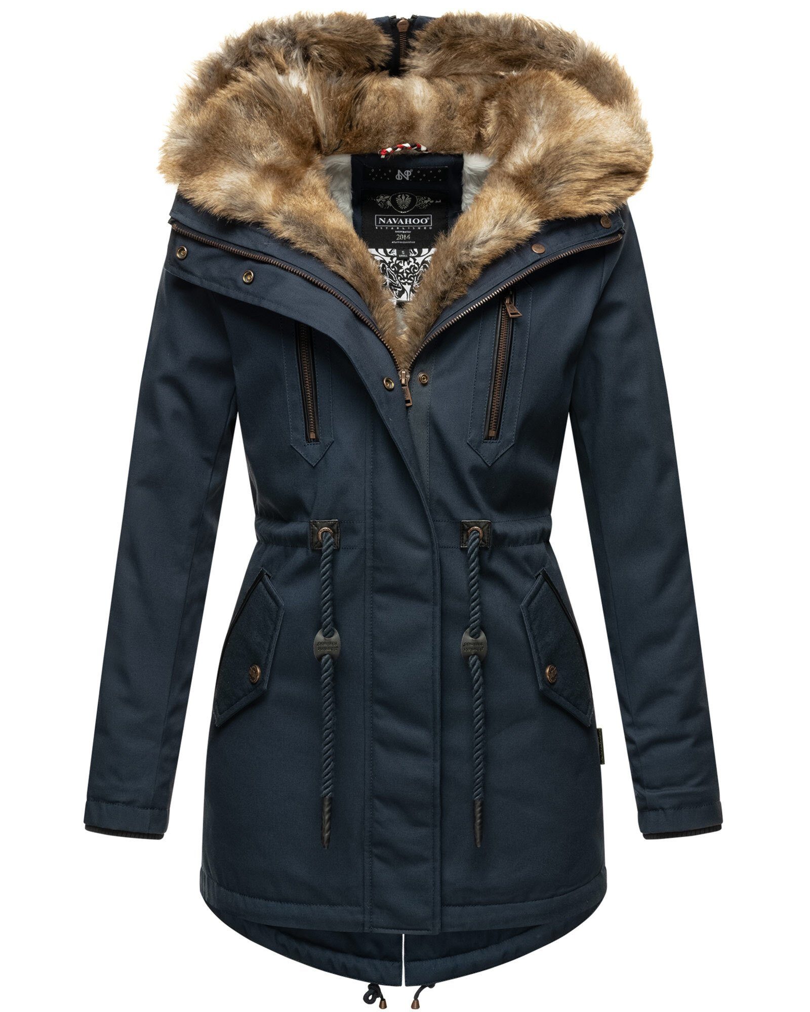 Navahoo Winterjacke Diamond Designer Winterjacke mit Teddyfell gefüttert günstig online kaufen