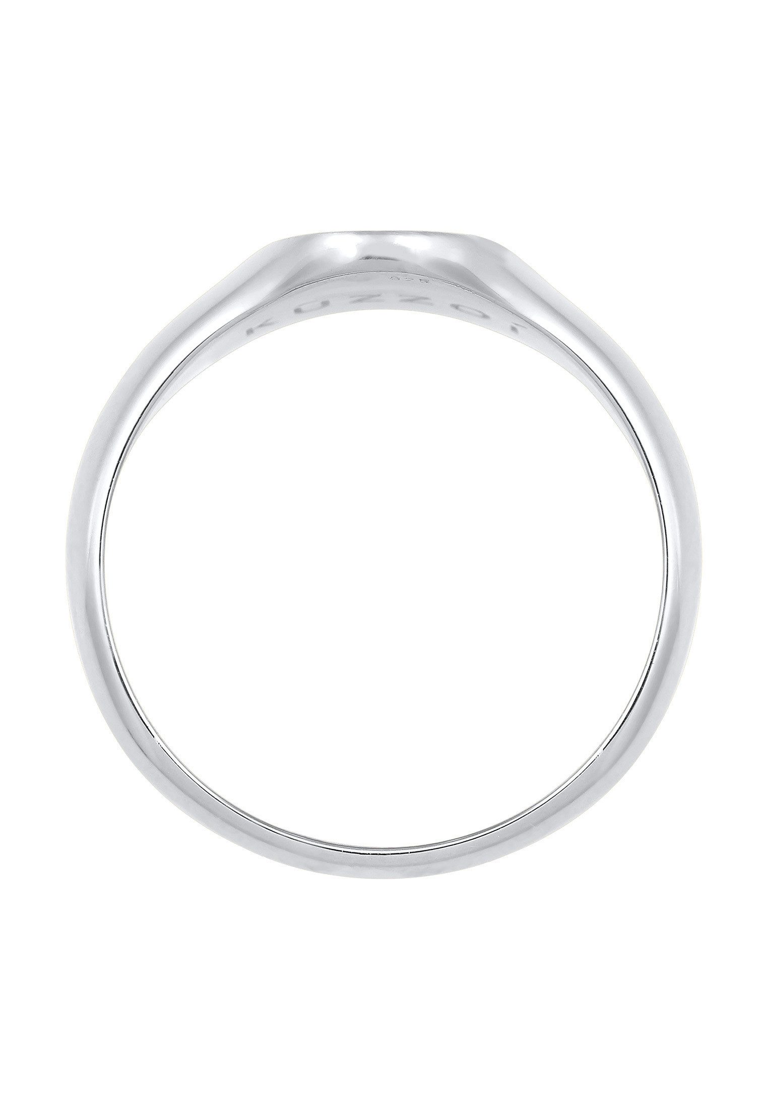 Kuzzoi Siegelring Herren Siegelring Matt Basic Cool 925er Silber