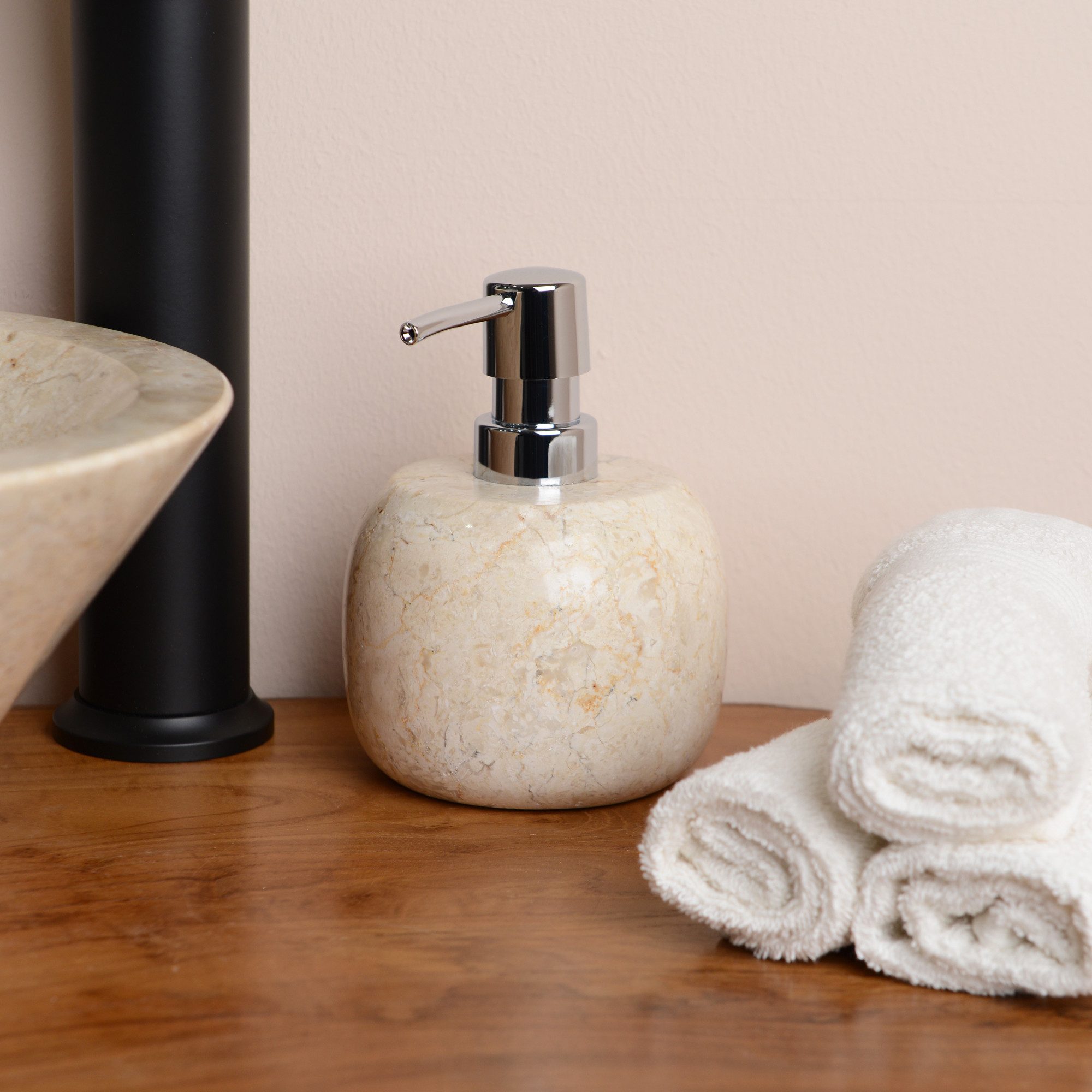 wohnfreuden Seifenspender Marmor Seifenspender Bizo creme, 30826