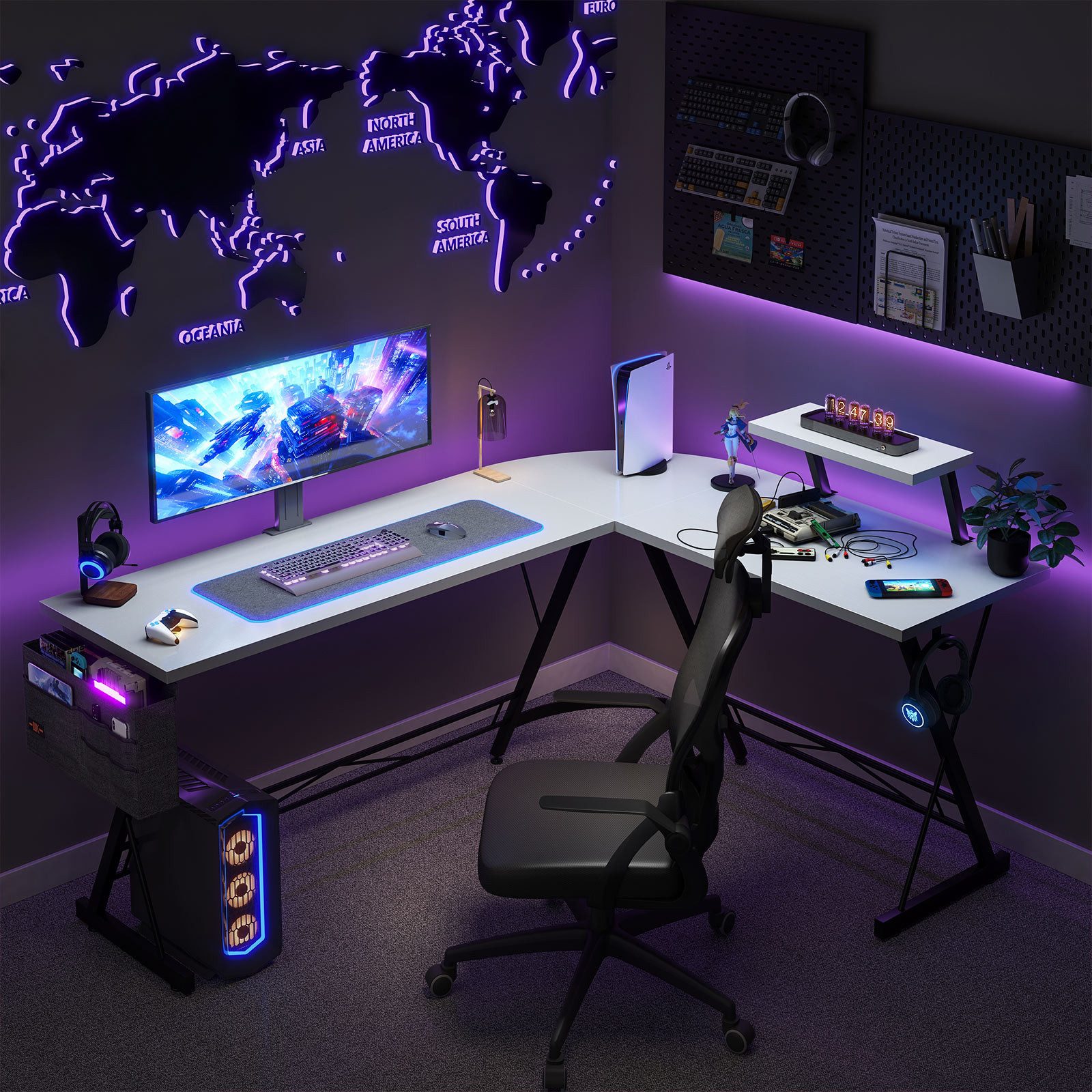 ODK Computertisch L Form Gaming Schreibtisch günstig online kaufen