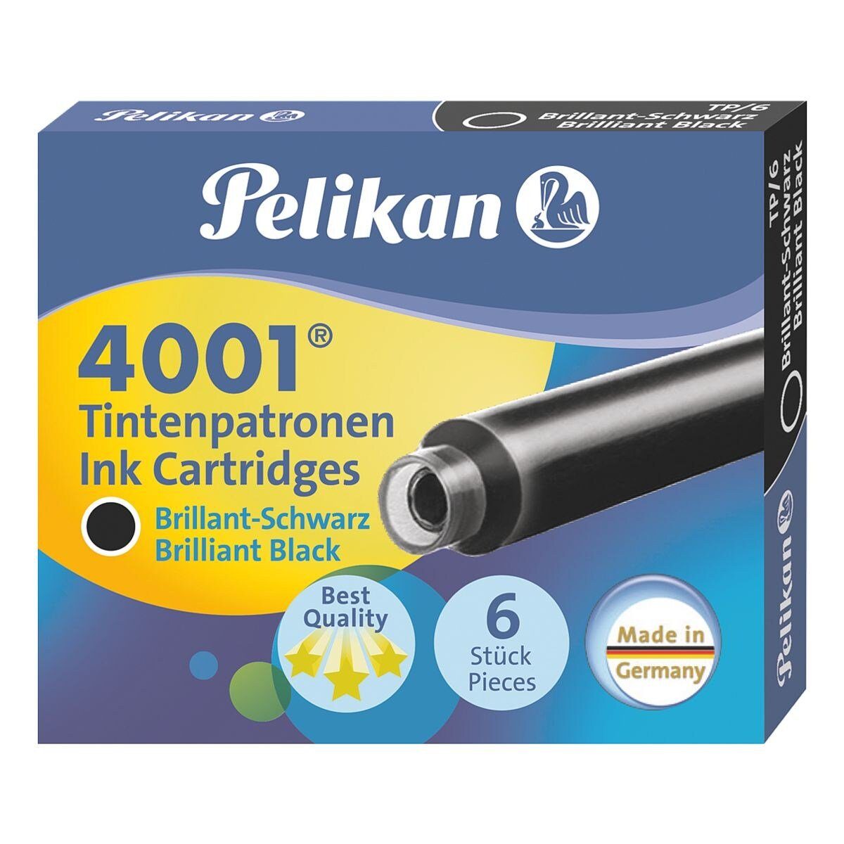 Pelikan 4001 Tintenpatrone (6-tlg., auswaschbar)