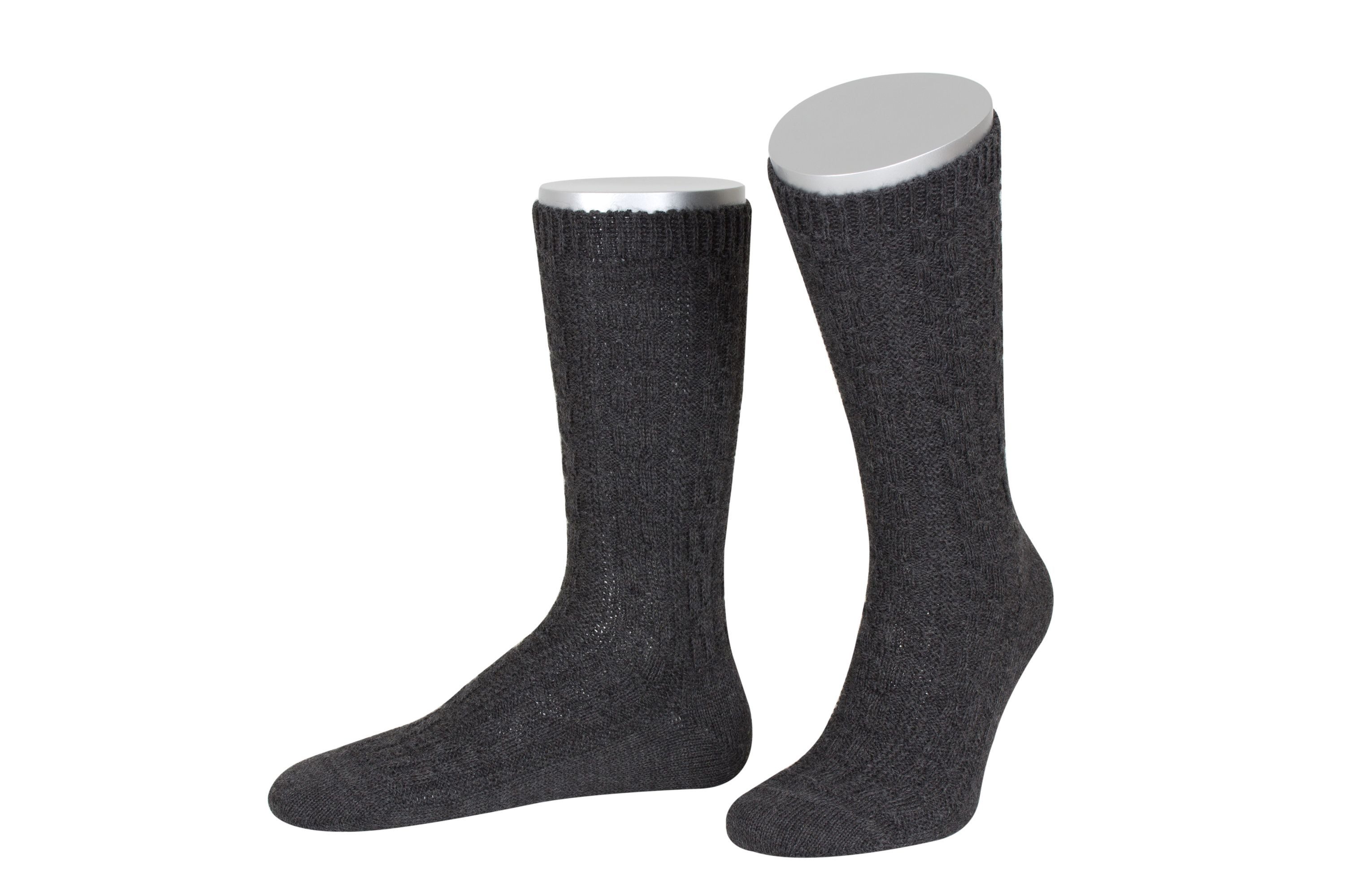 Lusana Trachtensocken L5697 Trachtenschoppersocken aus Merino-Wolle