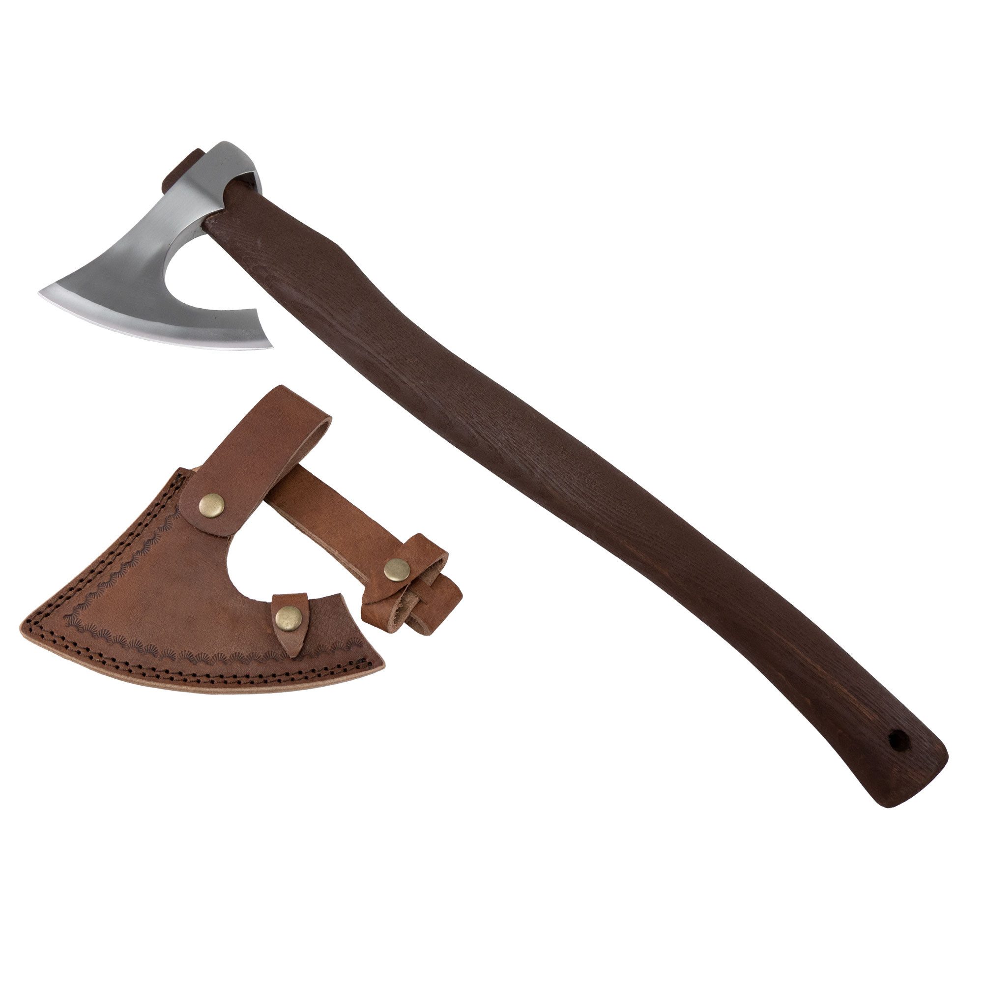 Ritter-Kostüm Handgeschmiedete Bartaxt, Gebrauchsaxt