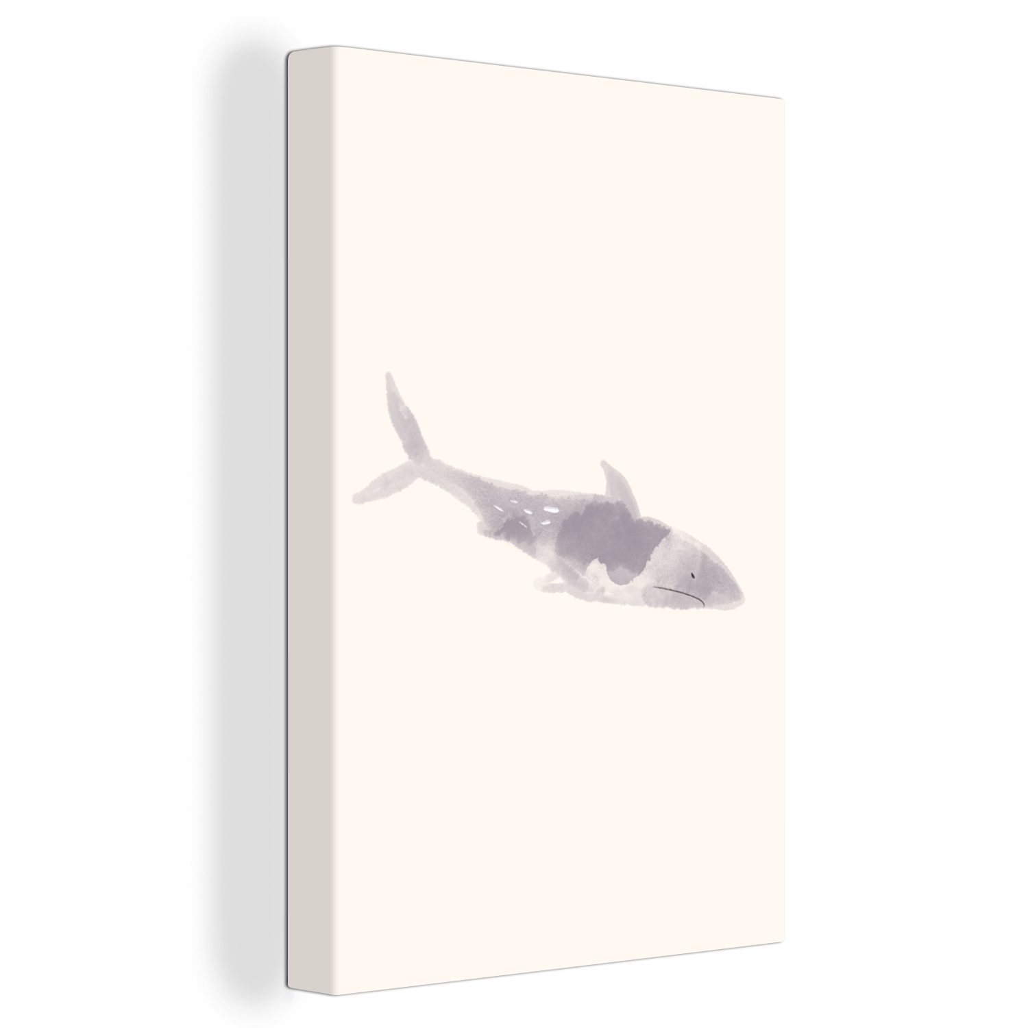 OneMillionCanvasses® Leinwandbild Fische - Meerestiere - Aquarell - Zeichnung, (1 St), Leinwandbild fertig bespannt inkl. Zackenaufhänger, Gemälde, 20x30 cm