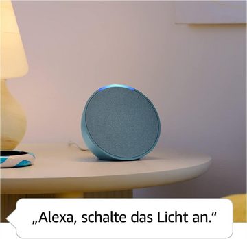 Amazon Echo Pop 2023, Alexa, Weiß, 15 W, voller Klang Bluetooth-Lautsprecher (WLAN (WiFi)