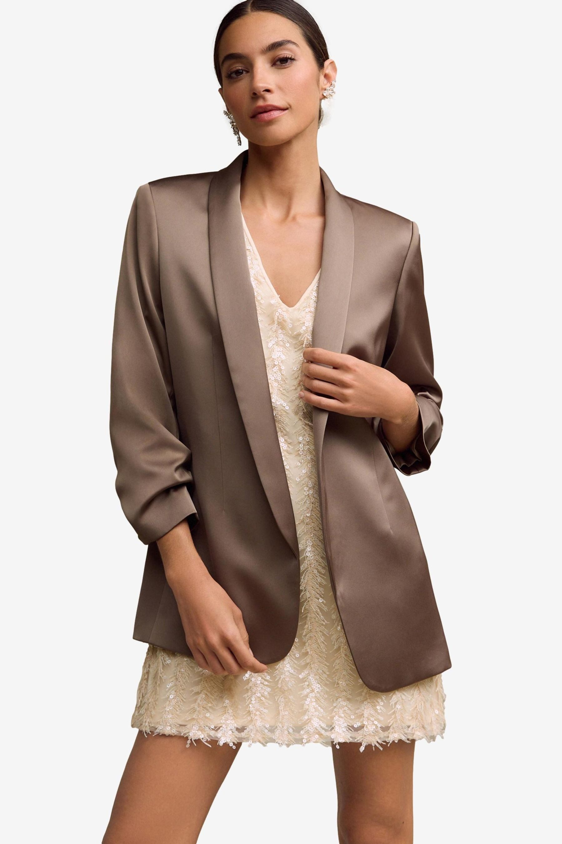 Next Jackenblazer Satinblazer mit gerafften Ärmeln günstig online kaufen