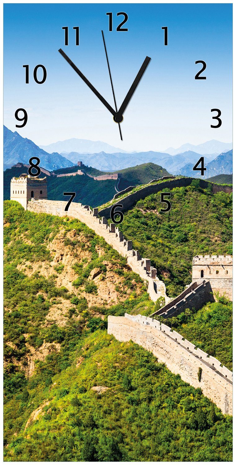 Mauer Chinesische (Uhr Wanduhr Sommer in Wahrzeichen Wallario Die Acryl) aus im China -