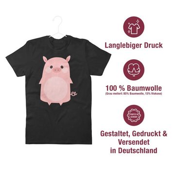 Shirtracer T-Shirt Fasching Kostüm Schweinchen Karneval & Fasching