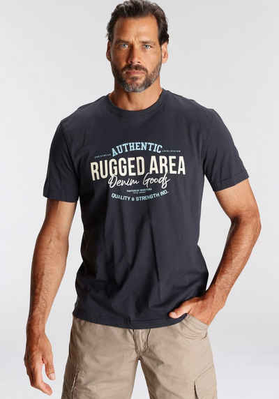 Man's World T-Shirt mit Brustprint