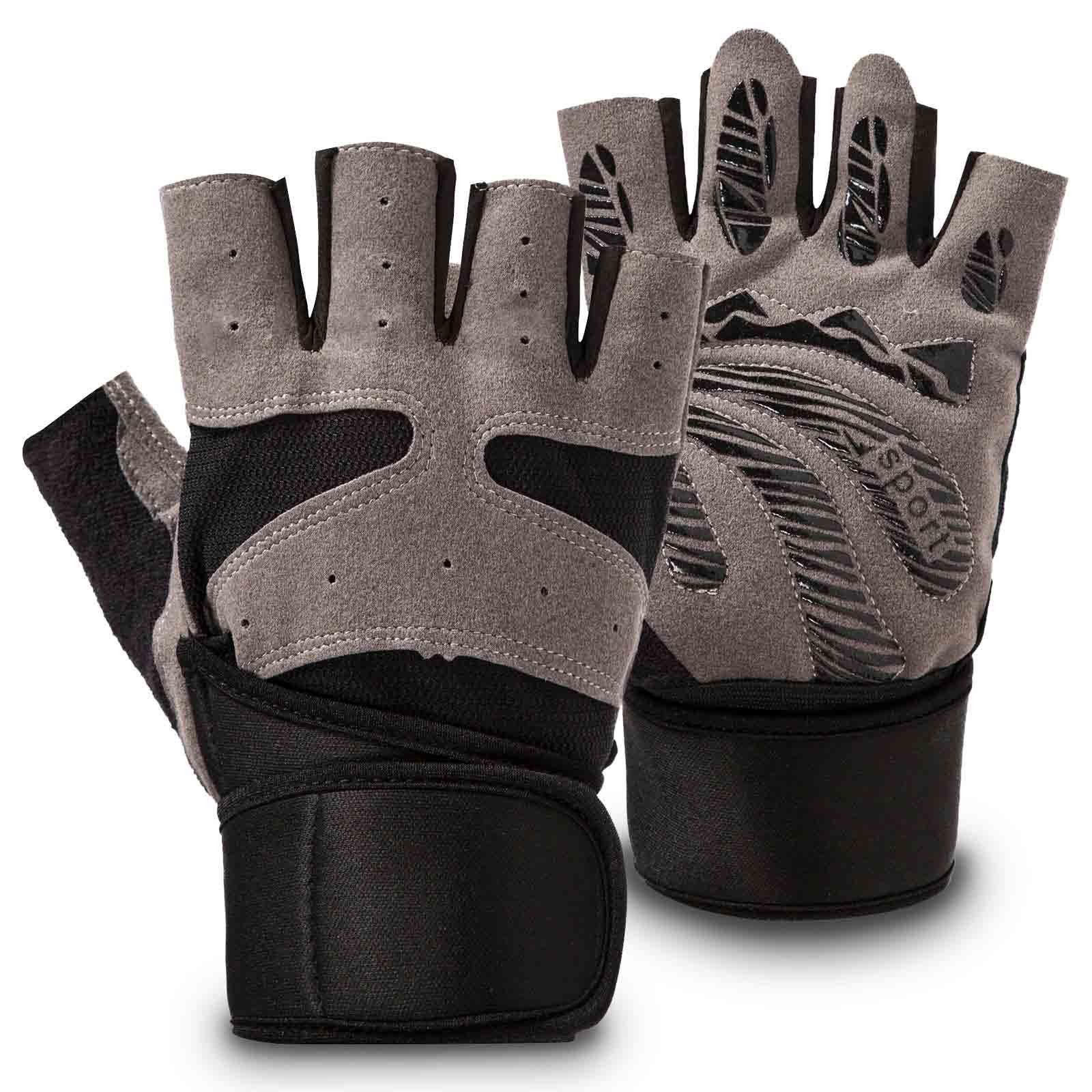 Trainingshandschuhe Fahrradhandschuhe Fingerlose Handschuhe Handgelenkstützen Rutschfest