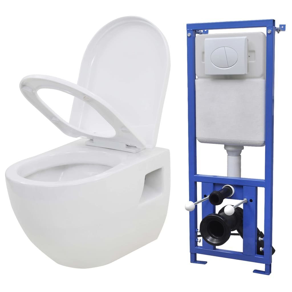Tiefspül-WC Tiefspül-WC KomplettSet Hit wandhängend mit Einbau-Spülkasten
