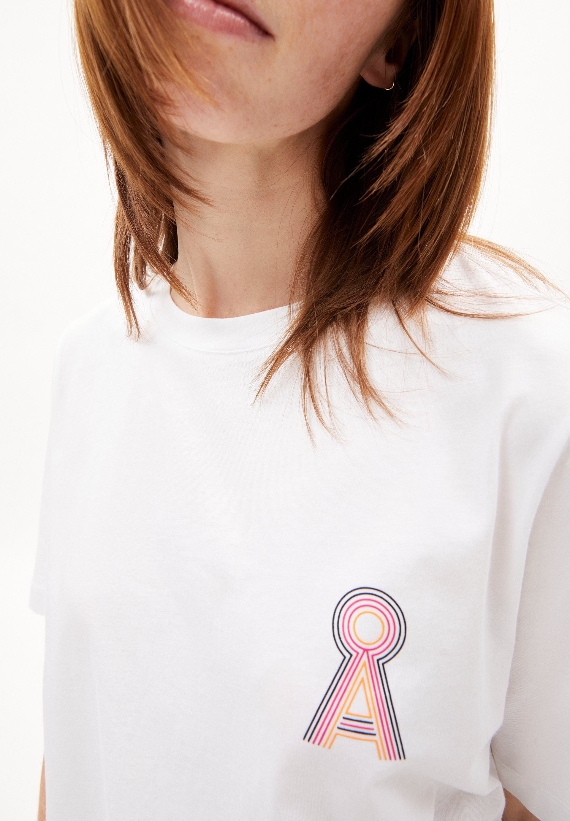 (1-tlg) CHEST keine LAYAA white Damen Details Armedangels ICON T-Shirt 3D
