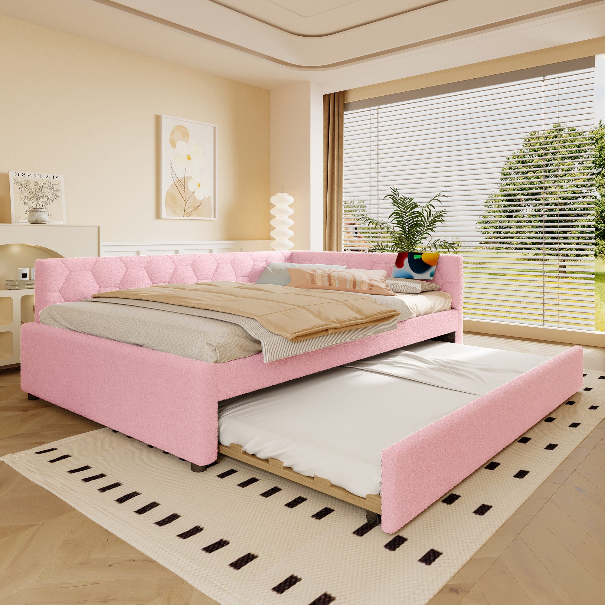 Flieks Daybett, Polsterbett Kinderbett 140x200cm mit günstig online kaufen