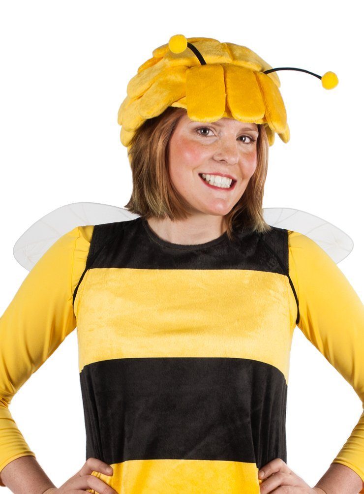 Maskworld Kostüm-Flügel Biene Maja Flügel Karneval Faschingskostüm Zubehör, Ein Flügelpaar mit elastischen Bändern - passt für Willi und Biene