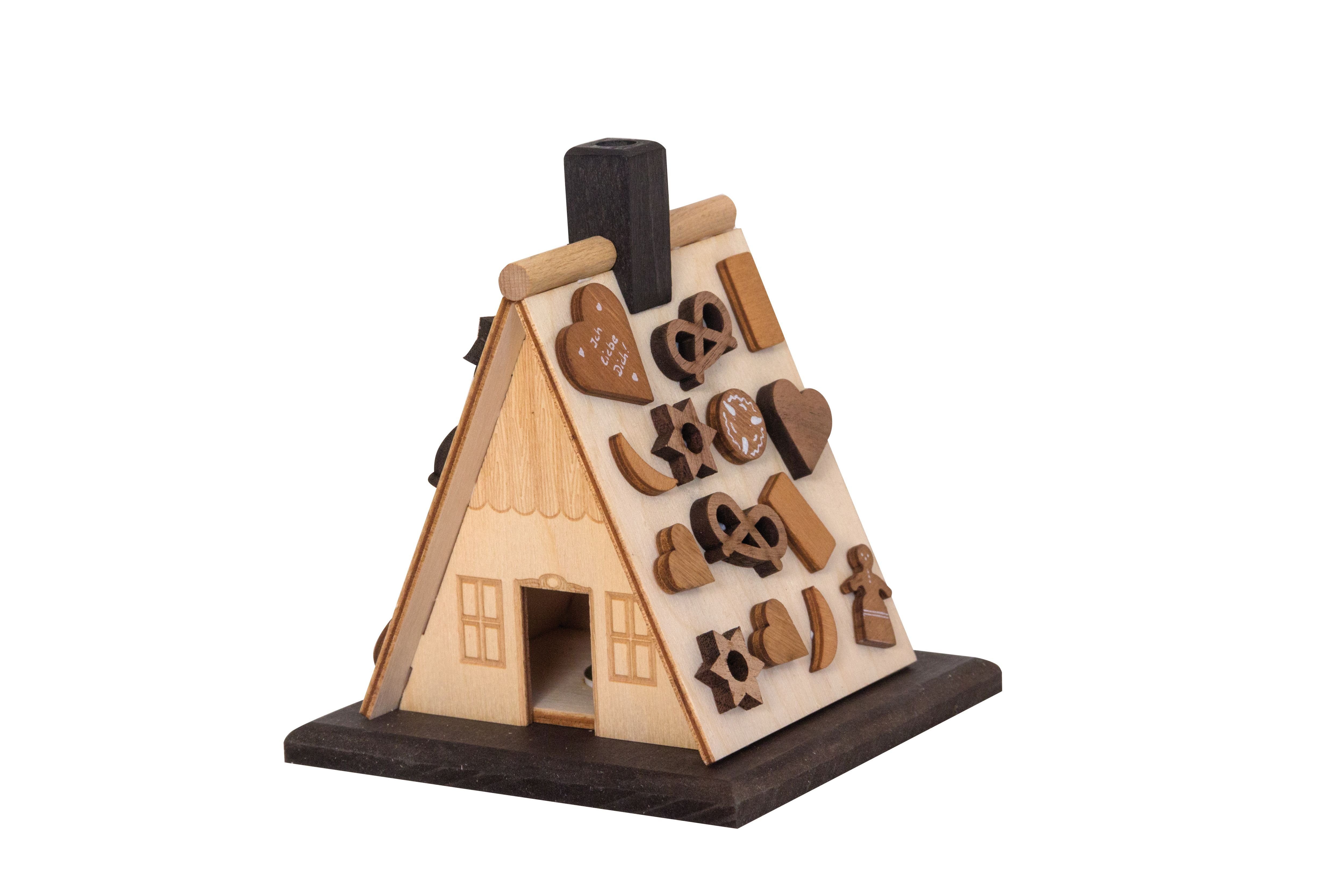 Kuhnert Räucherhaus 10101, Bastelset Räucherhaus, für Räucherkerzen Größe M (Standard) - Made in Germany