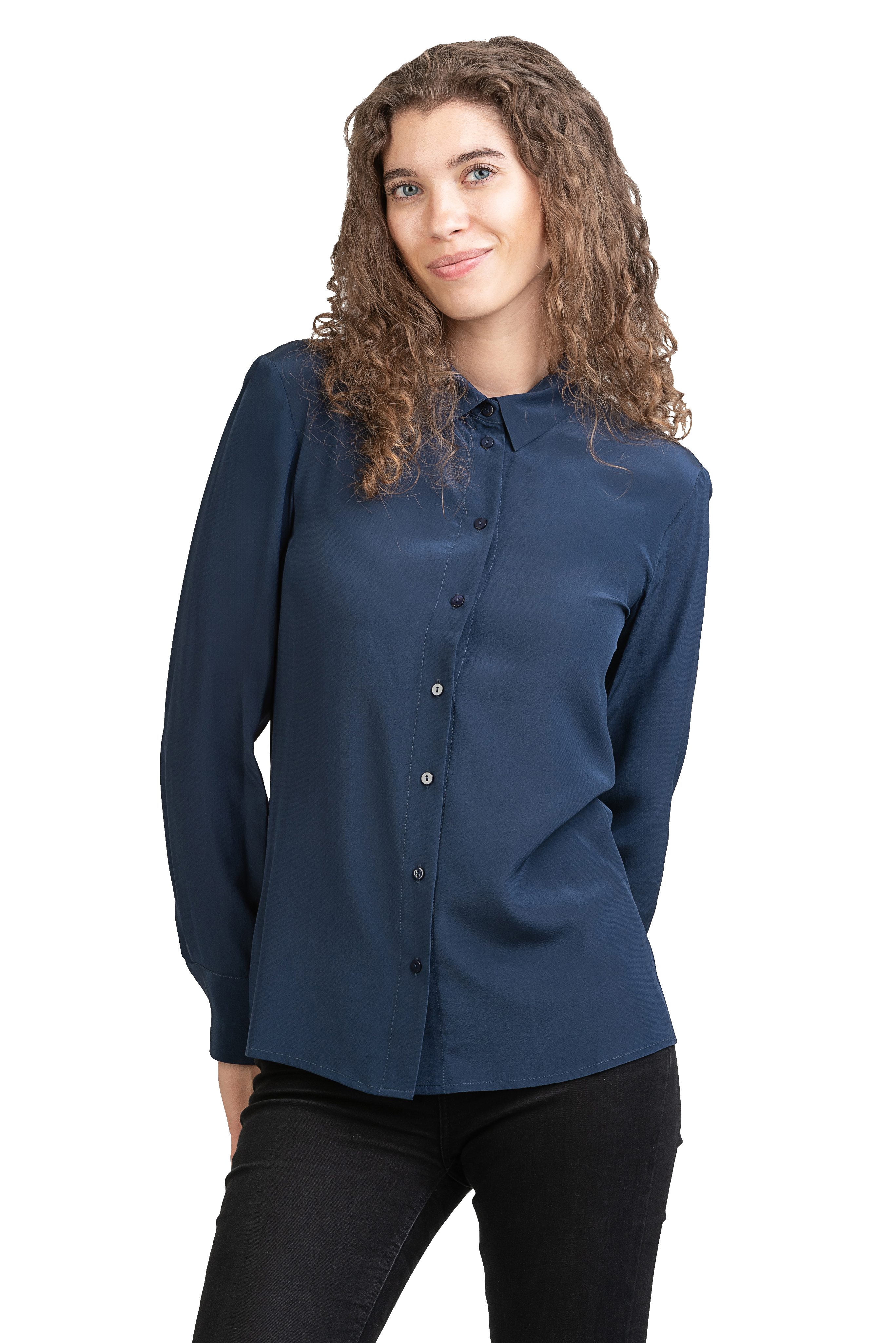 Posh Gear Seidenbluse Damen Seidenbluse Collettoseta Bluse aus 100% Seide 1 günstig online kaufen